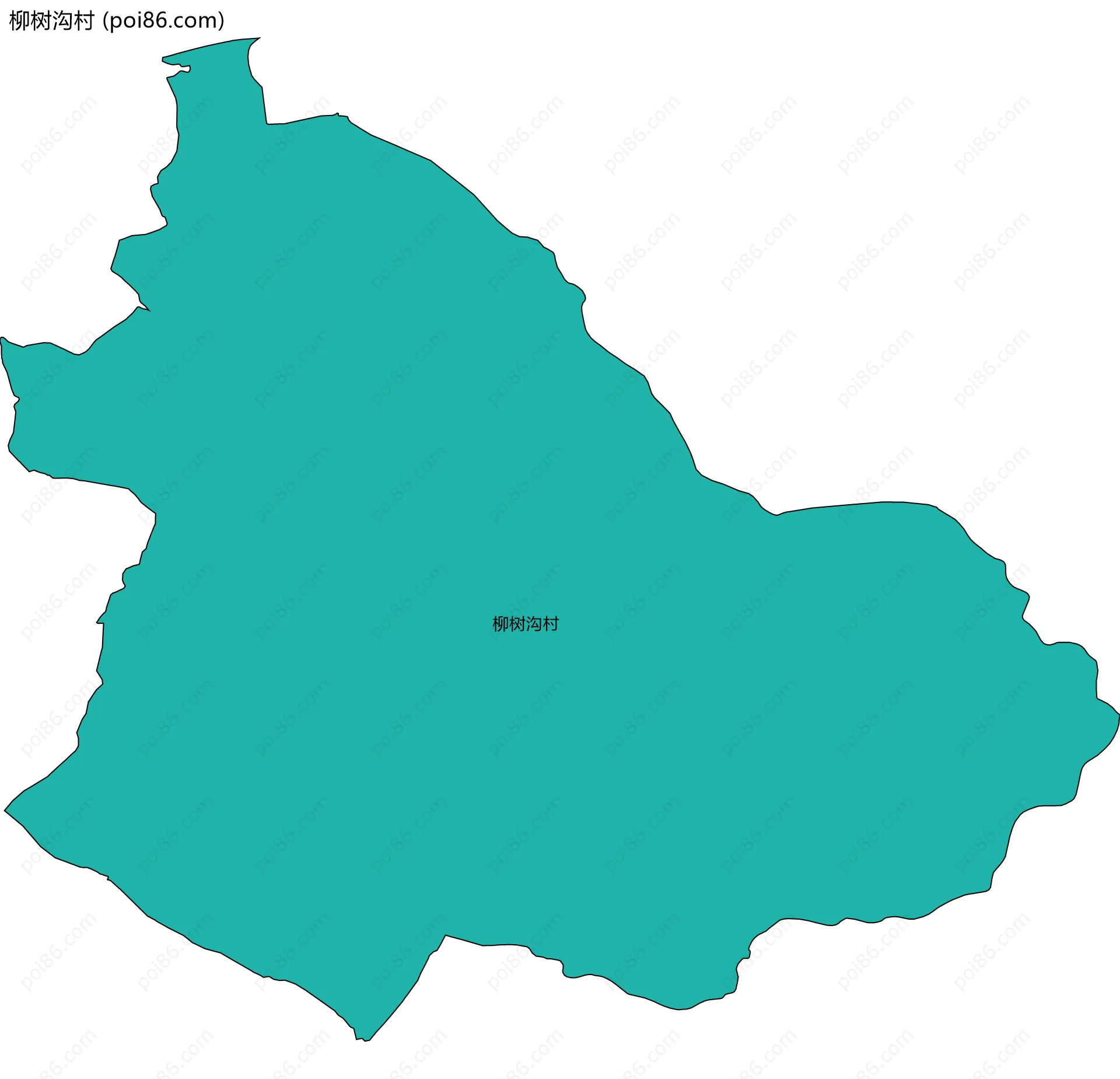 柳树沟村边界地图