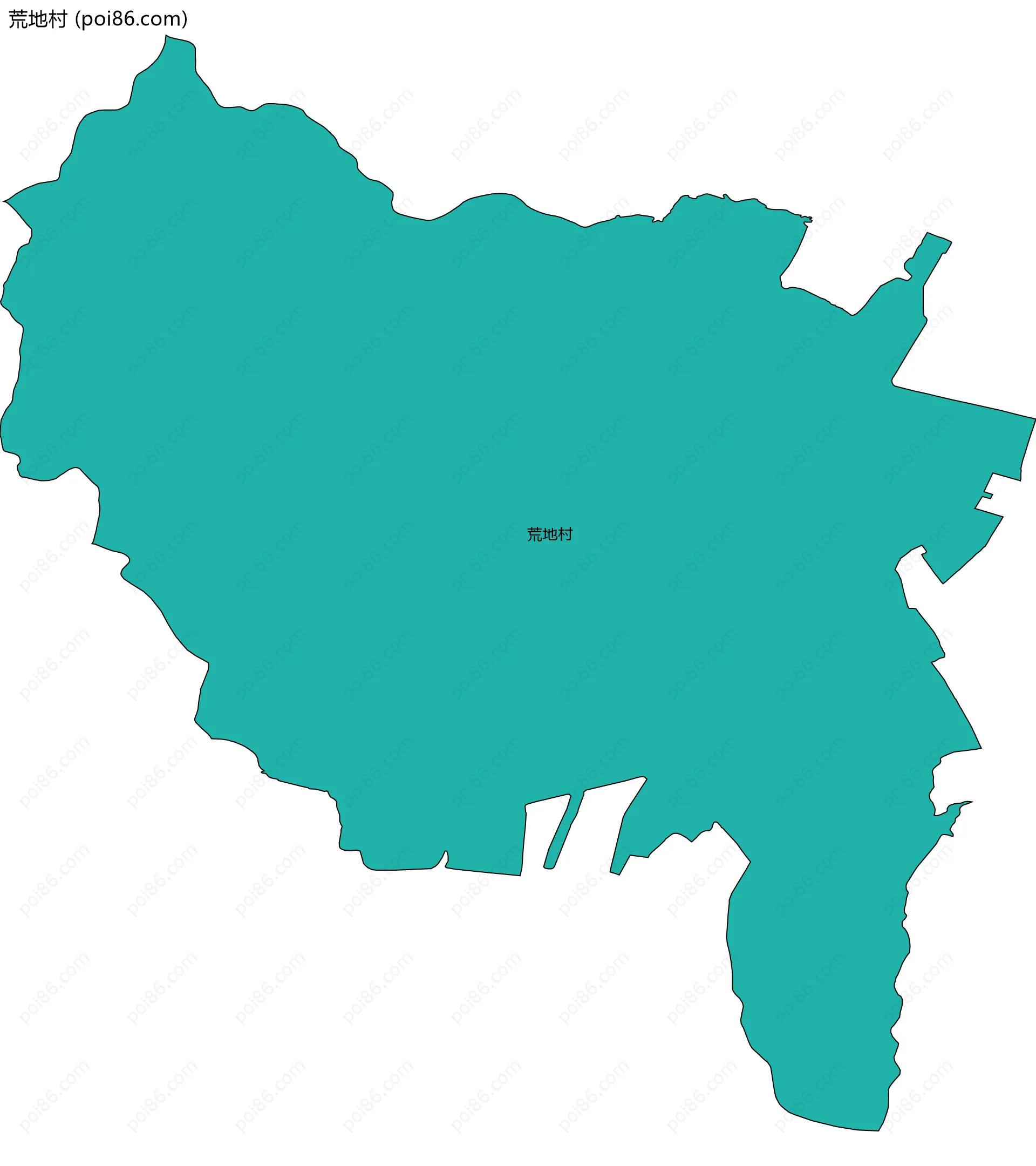 荒地村边界地图