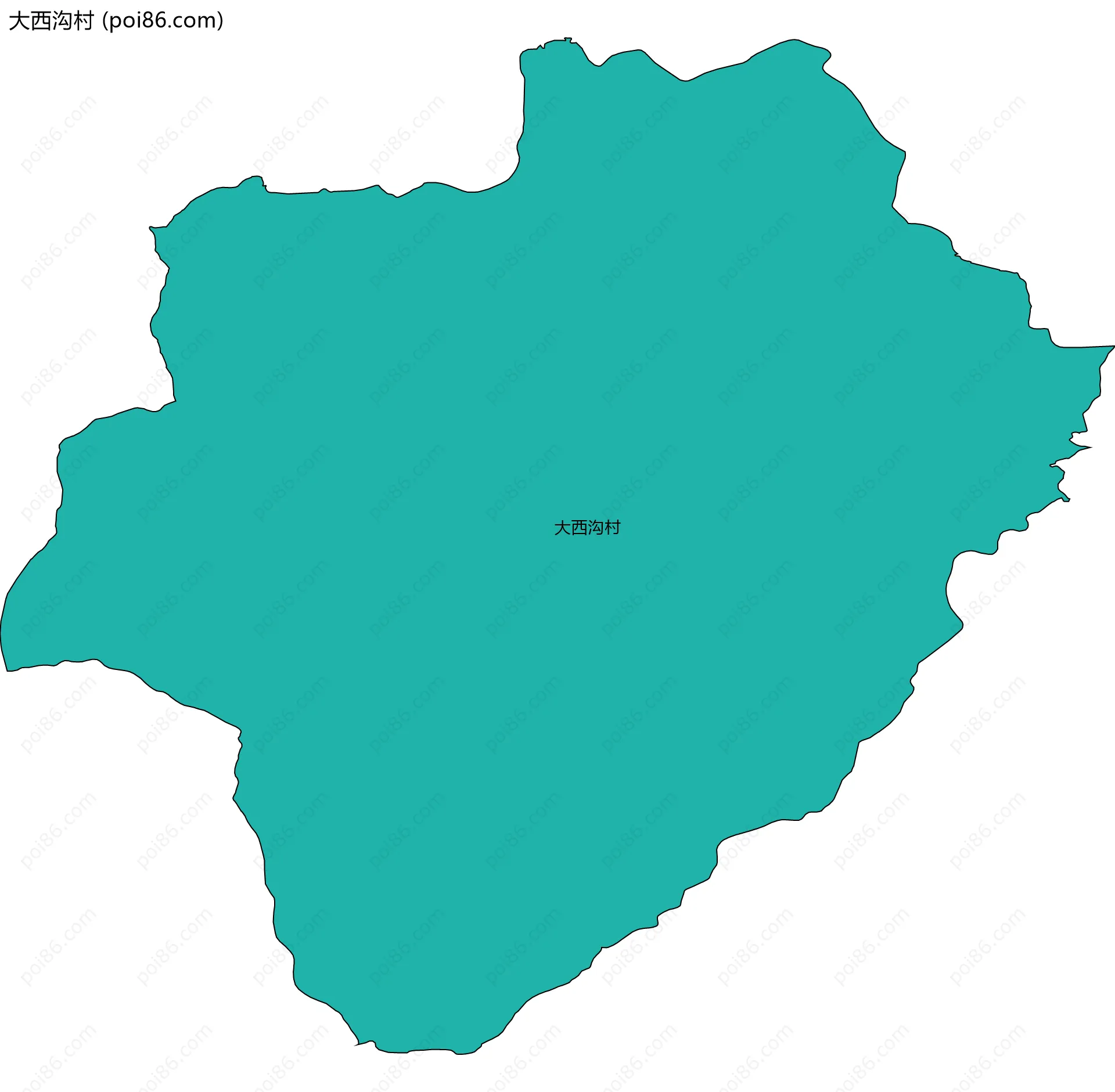 大西沟村边界地图