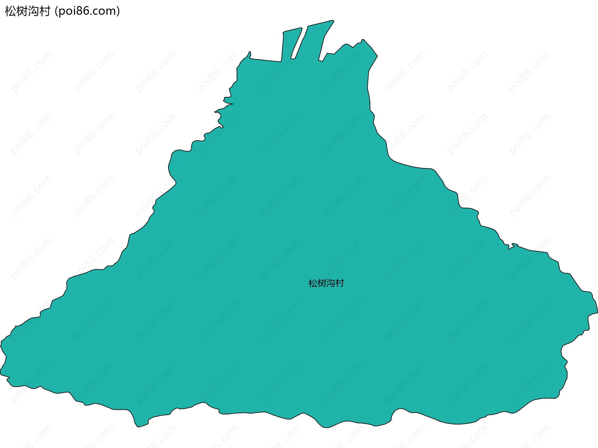松树沟村边界地图
