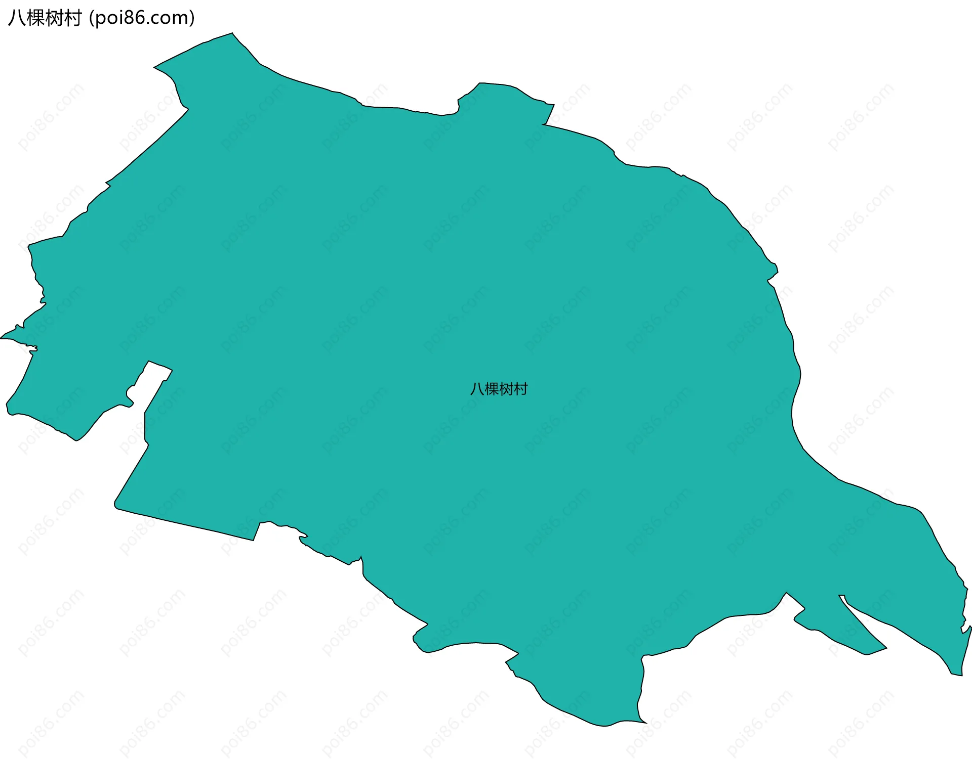 八棵树村边界地图