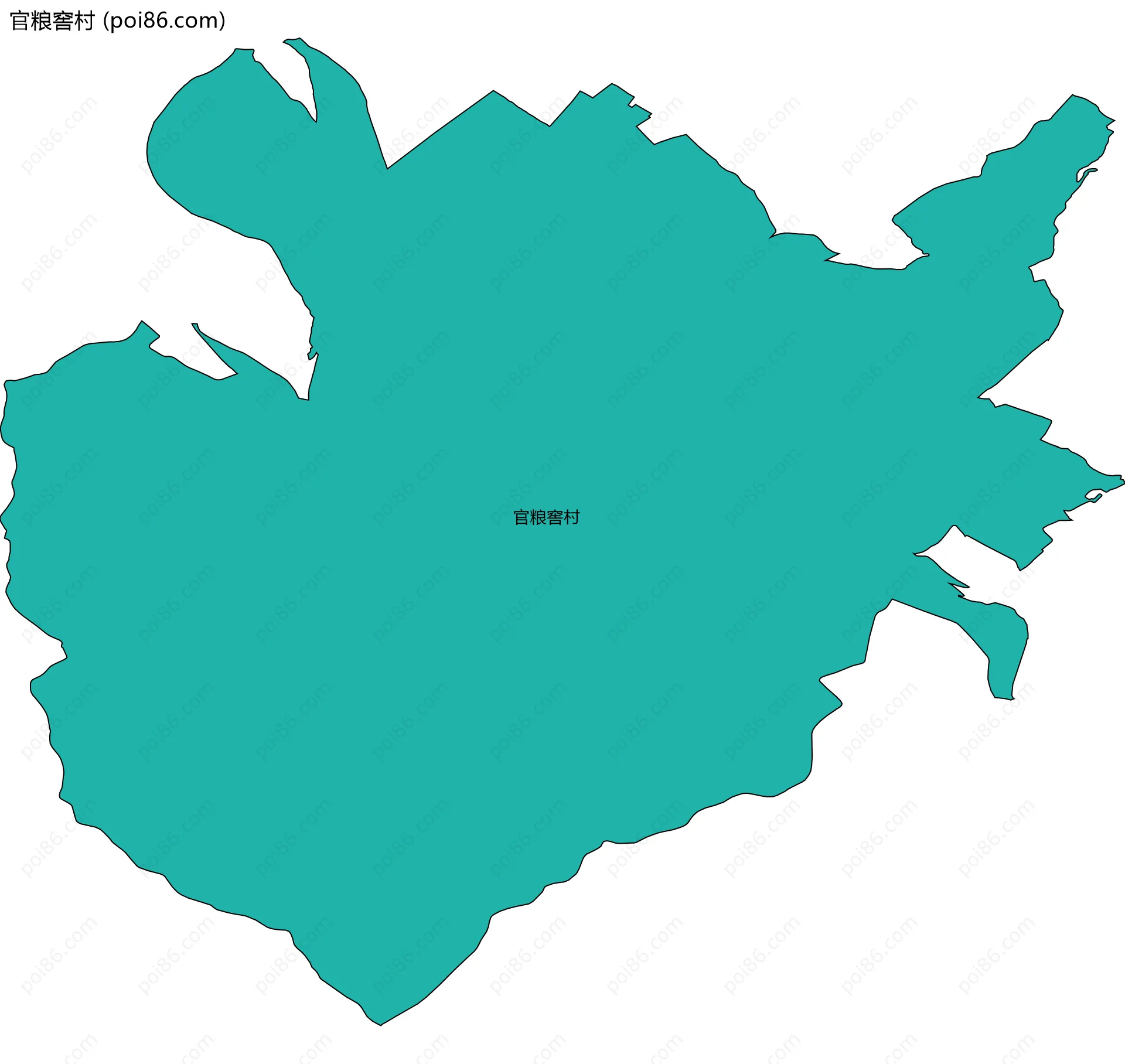 官粮窖村边界地图