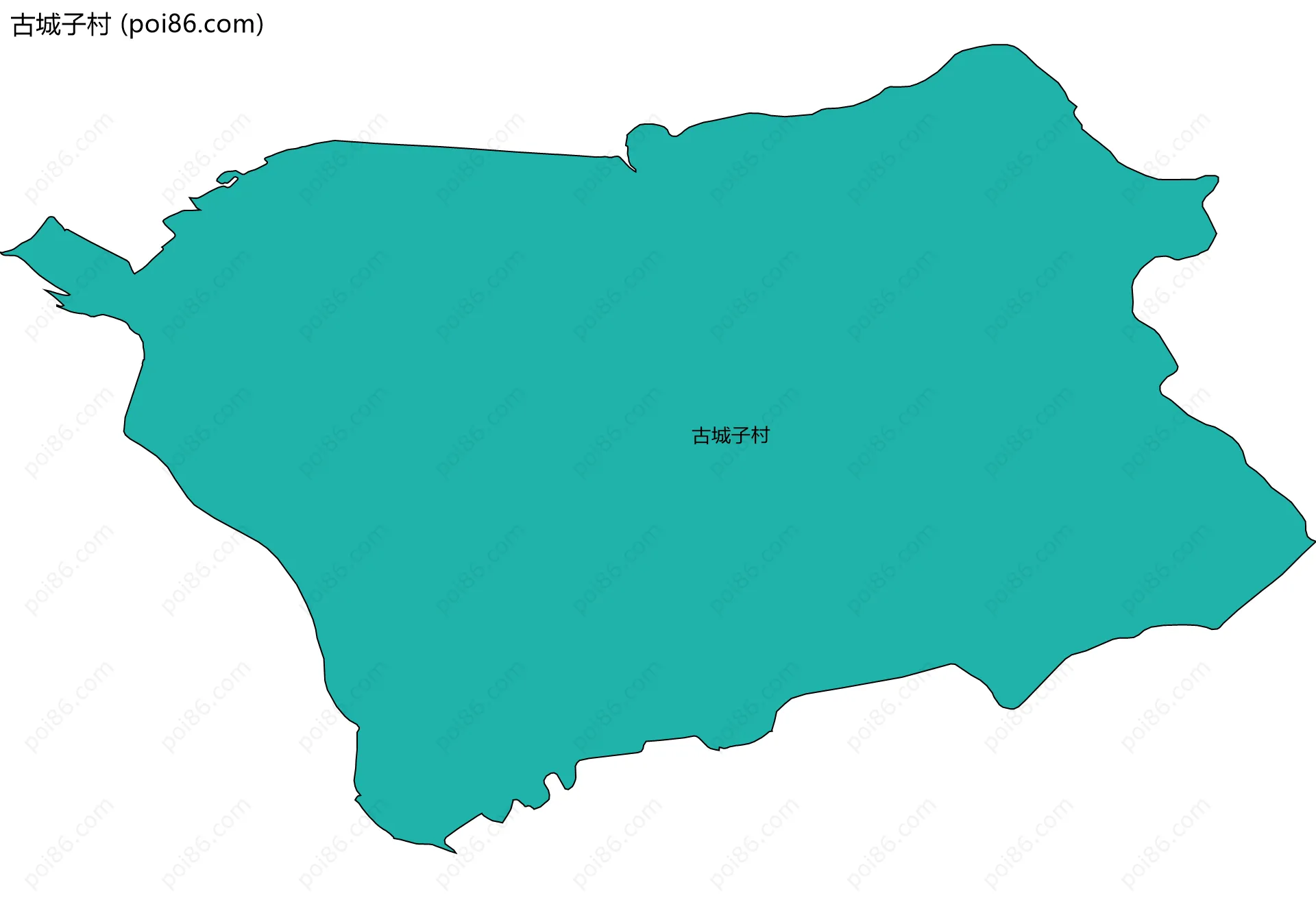 古城子村边界地图