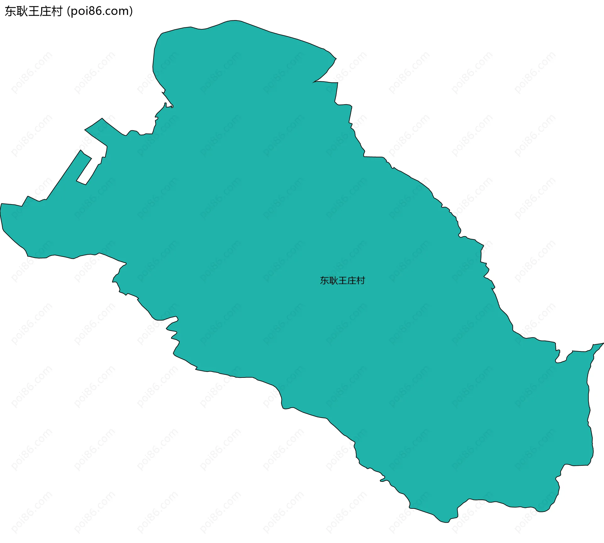 东耿王庄村边界地图