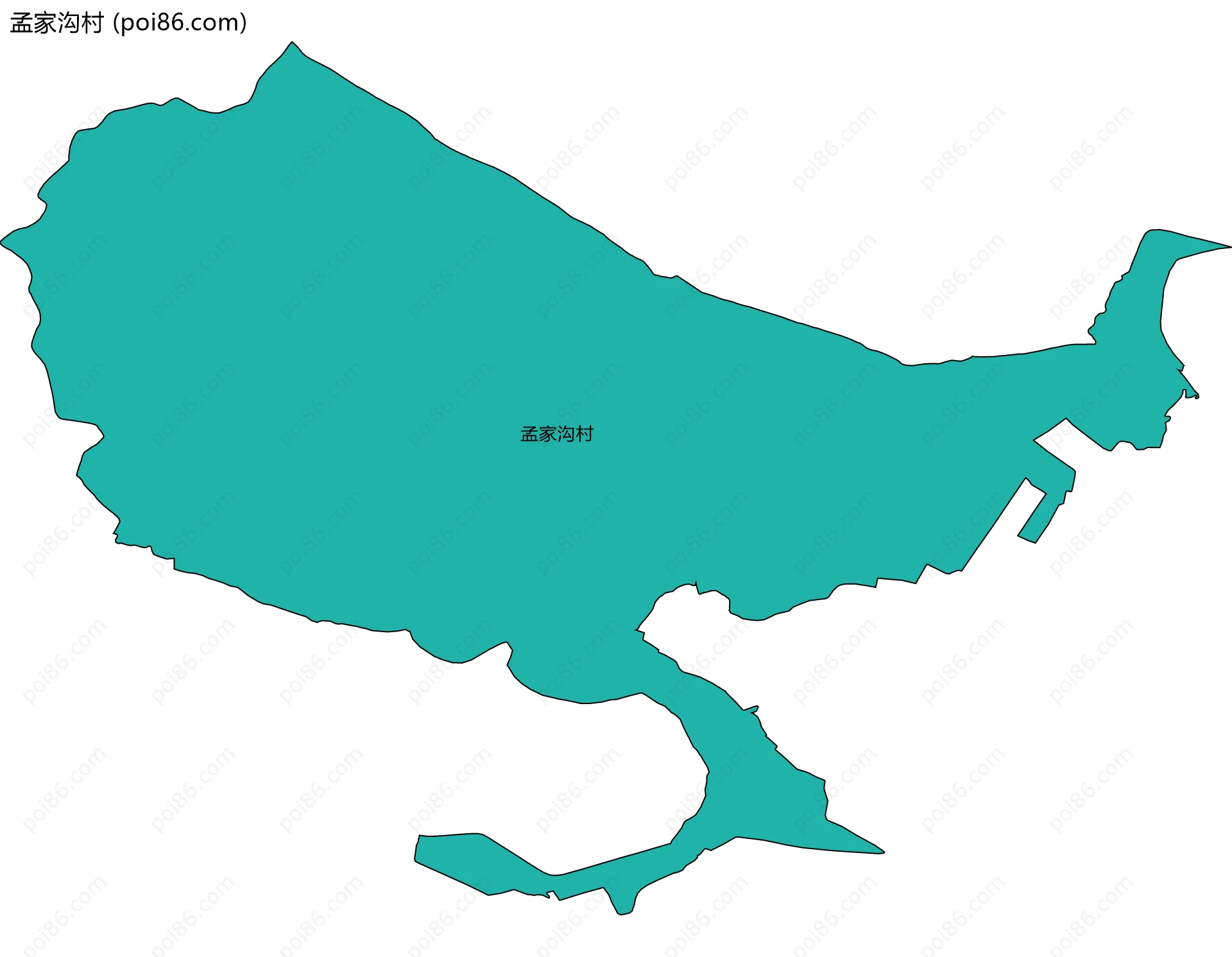 孟家沟村边界地图