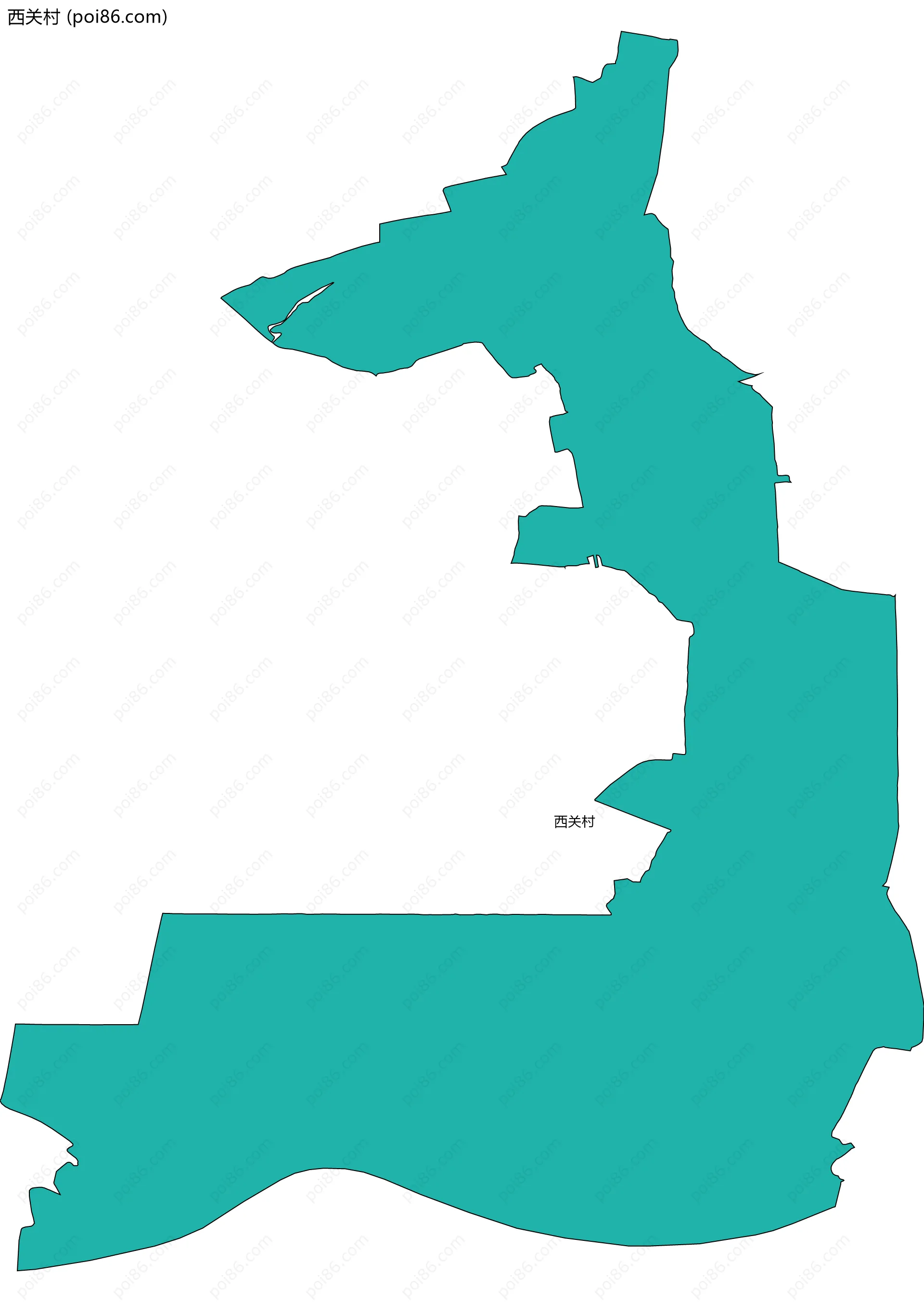 西关村边界地图