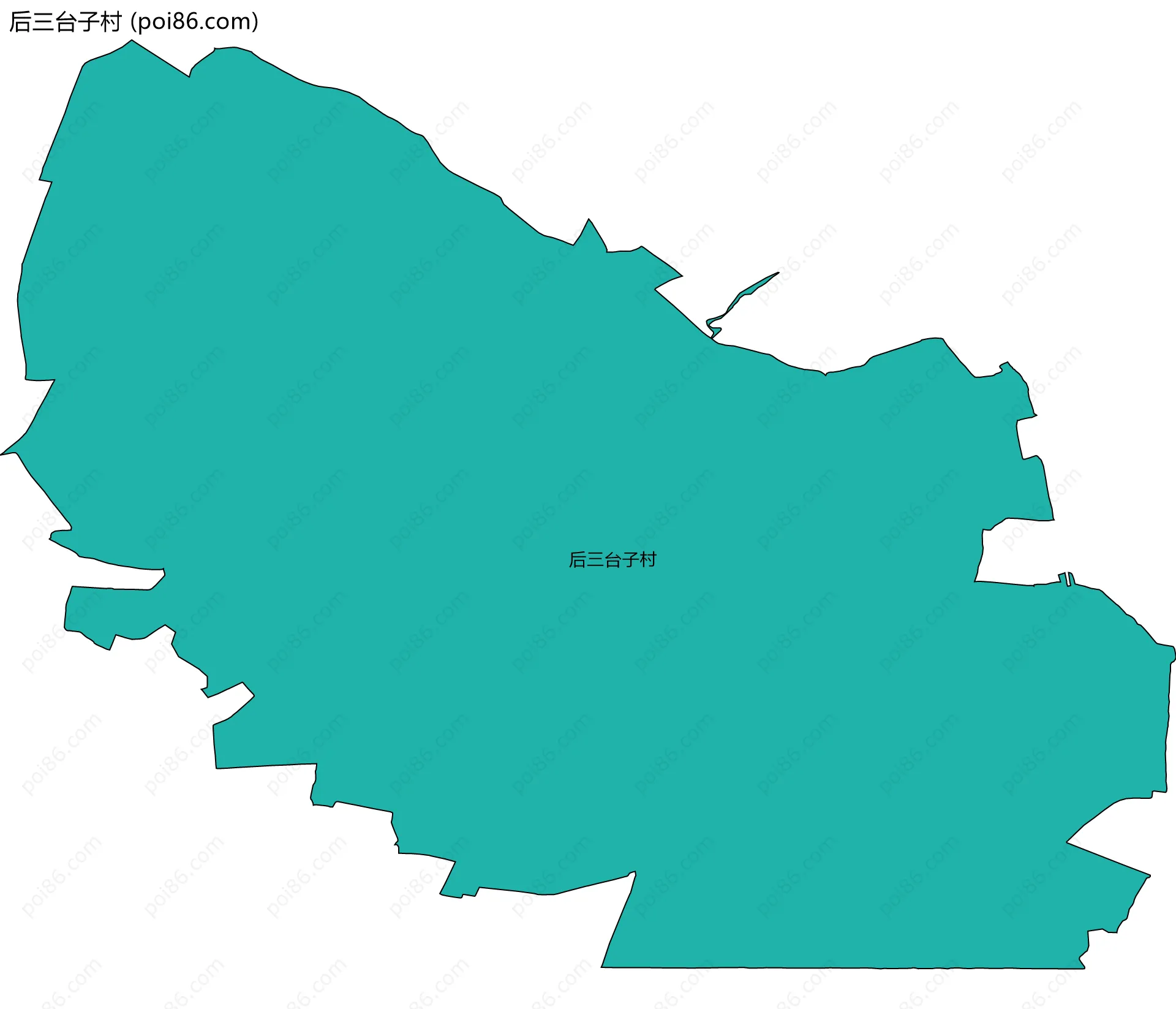 后三台子村边界地图