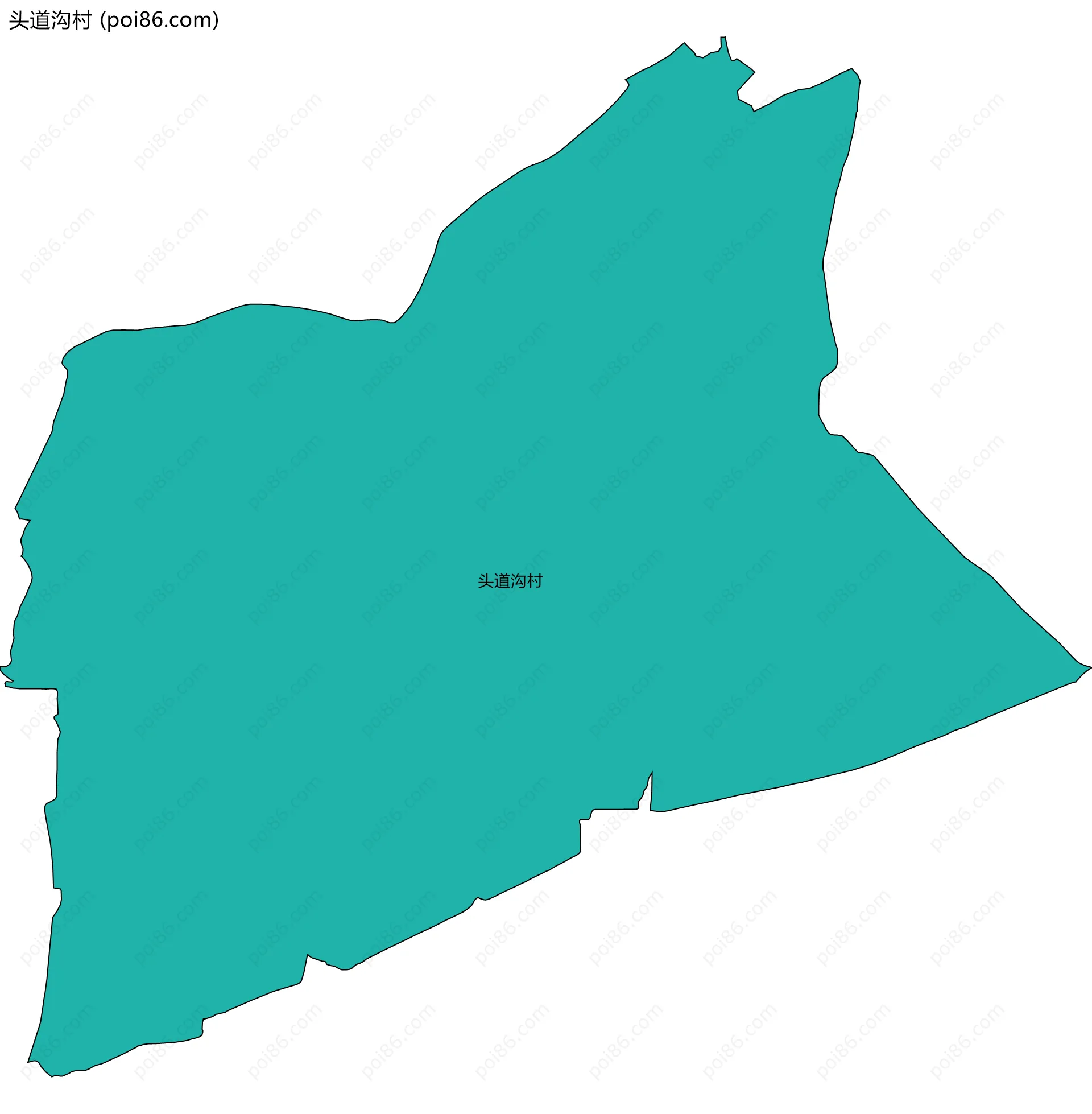 头道沟村边界地图