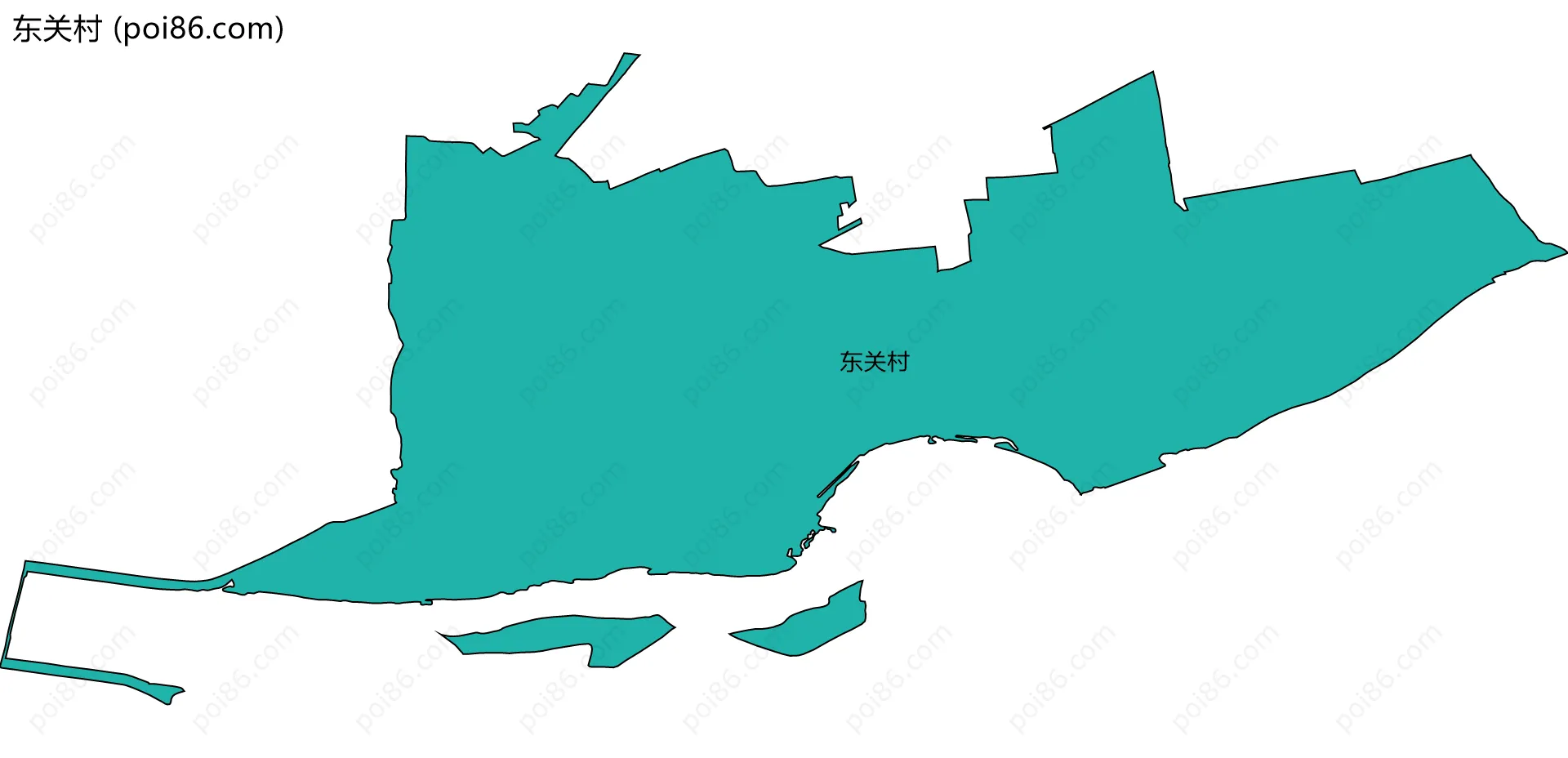 东关村边界地图