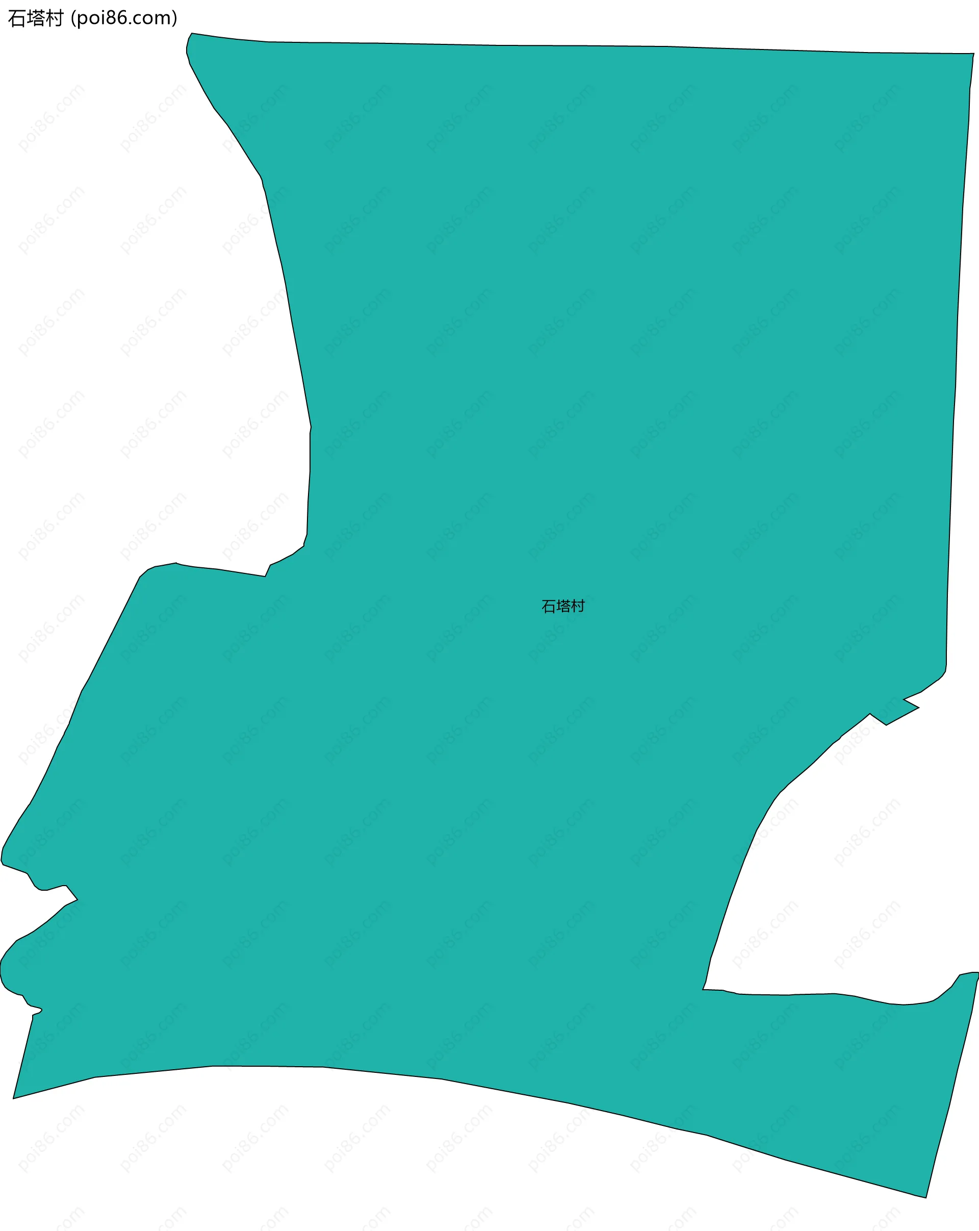 石塔村边界地图