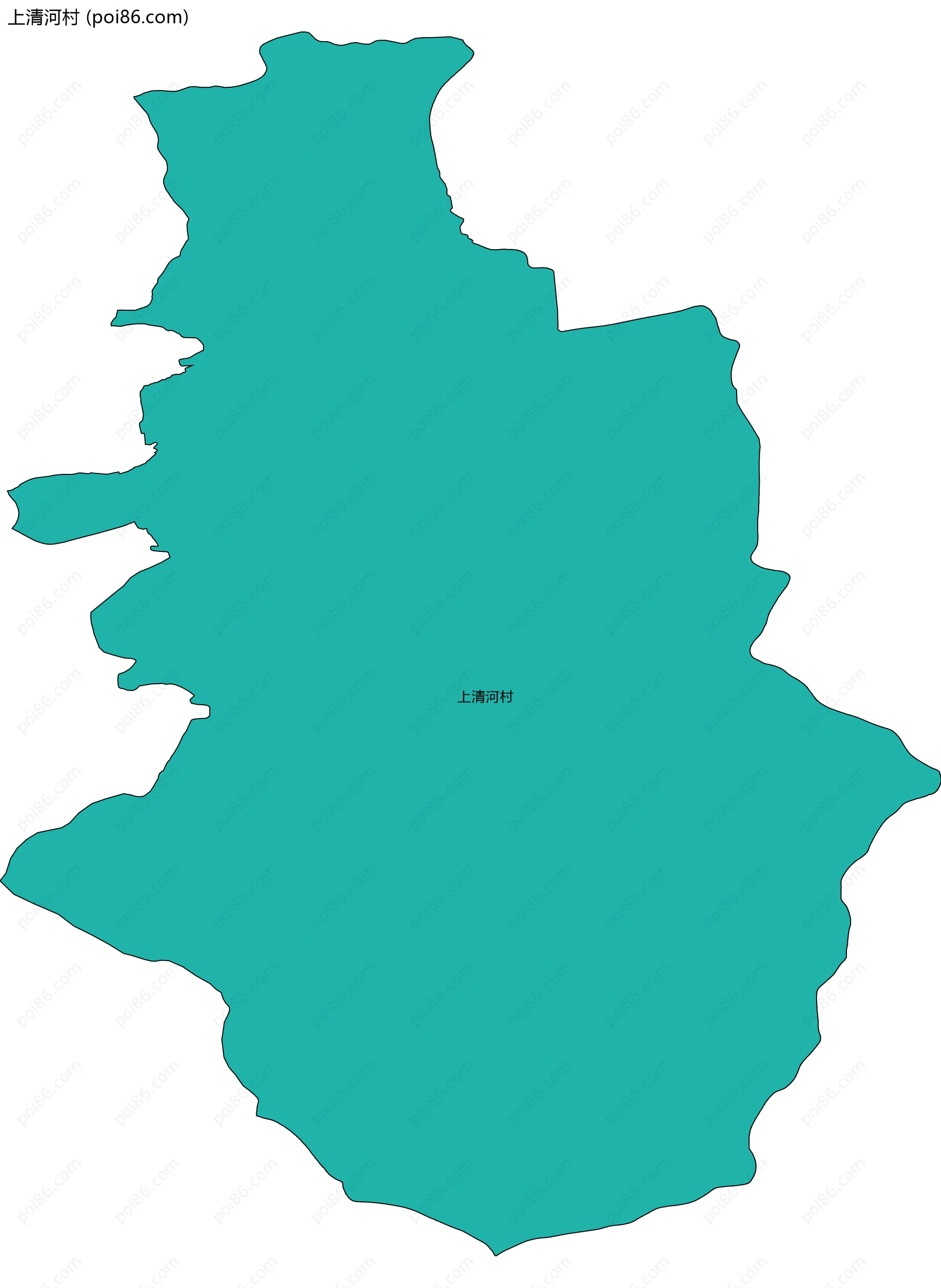 上清河村边界地图