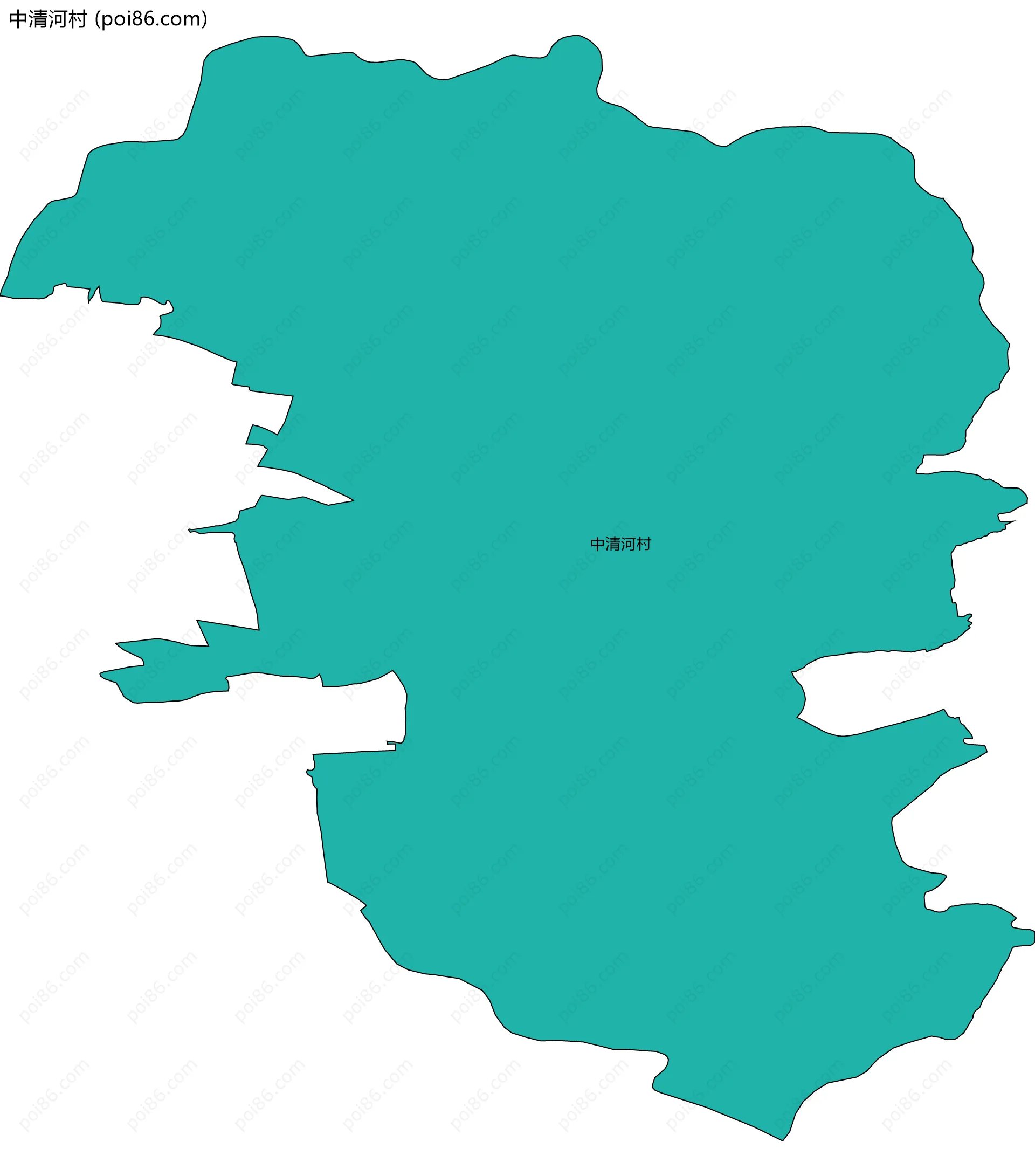 中清河村边界地图