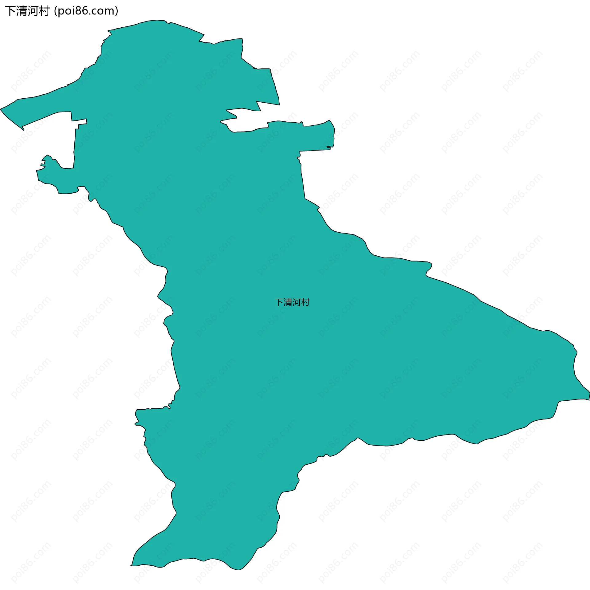 下清河村边界地图