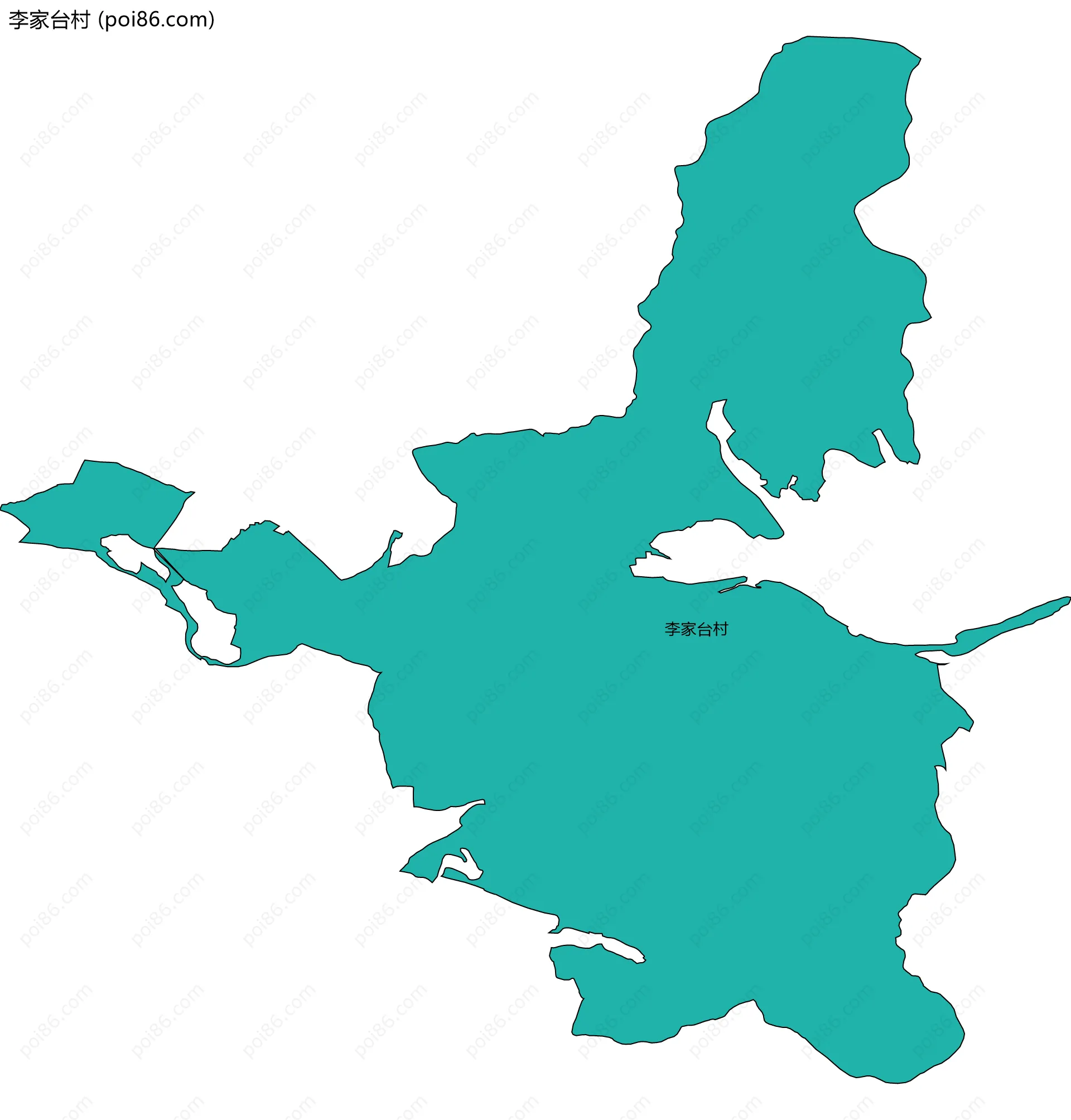 李家台村边界地图