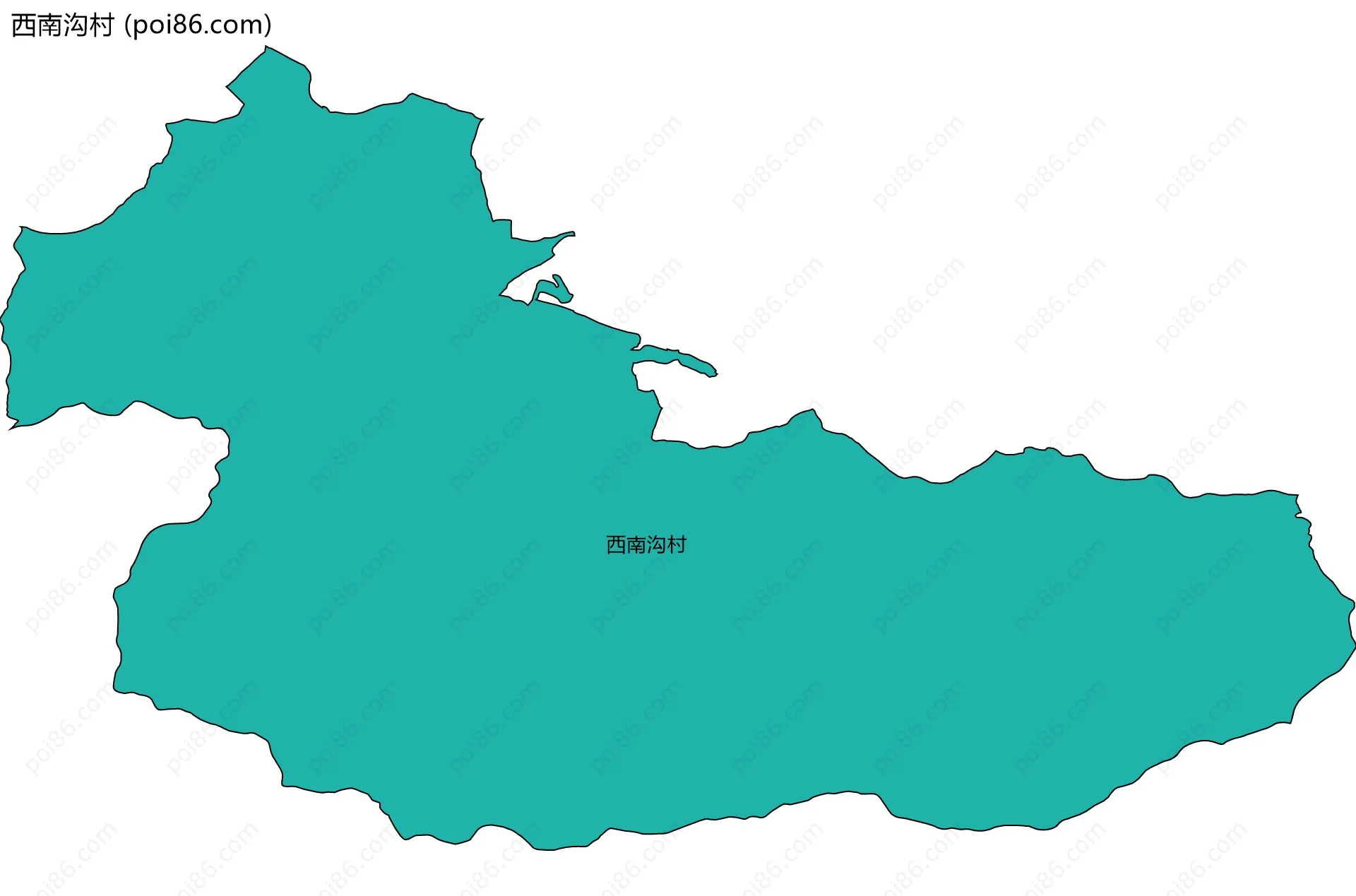 西南沟村边界地图