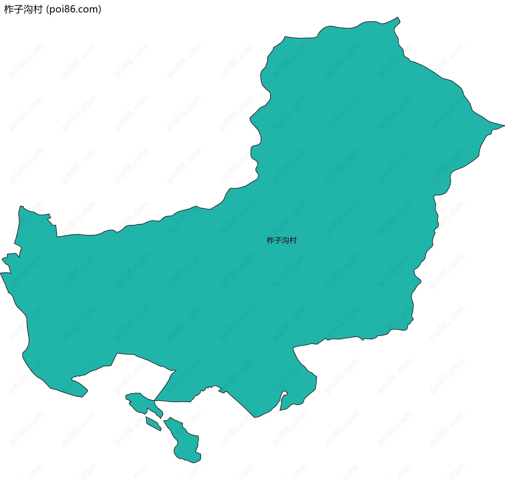 柞子沟村边界地图