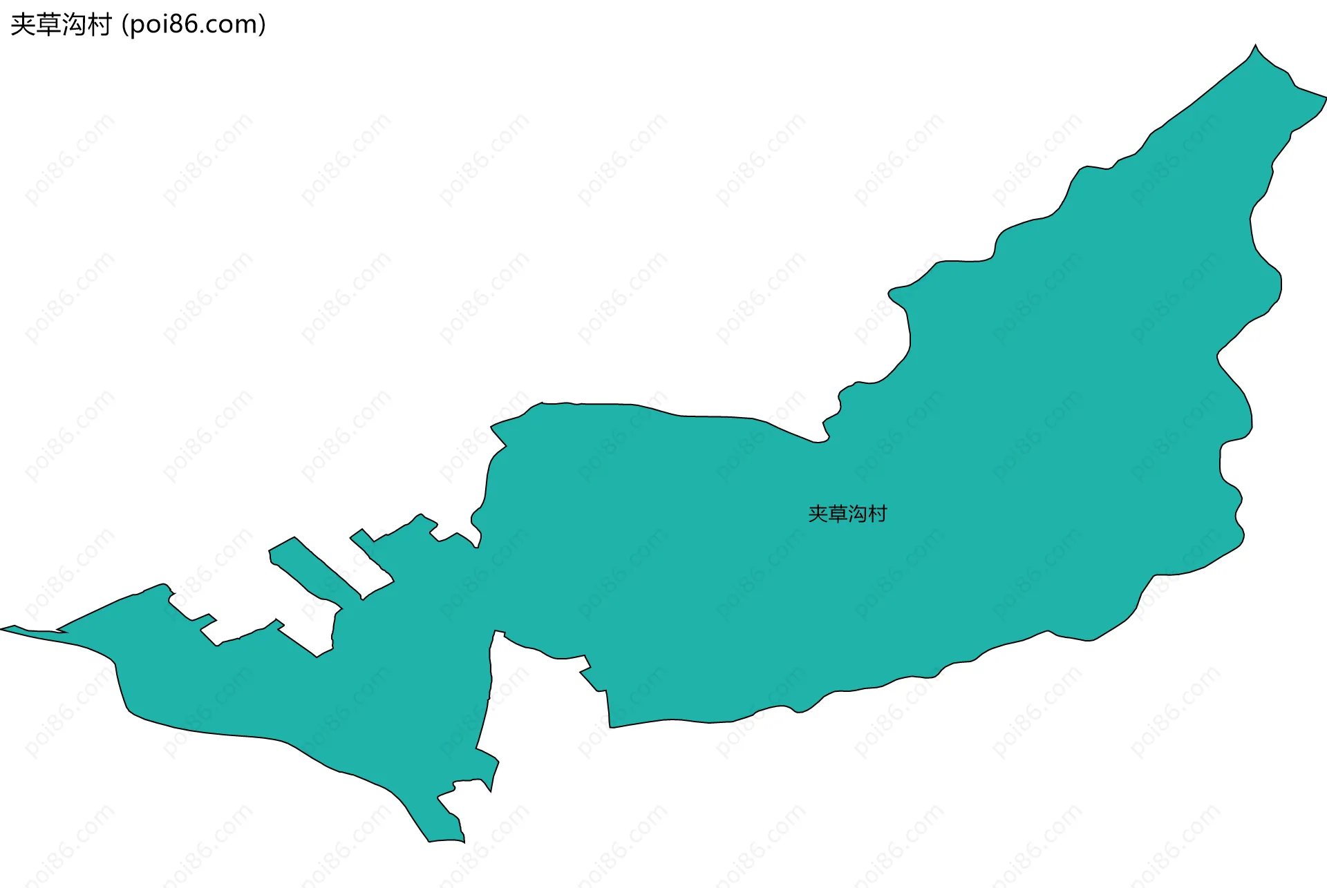 夹草沟村边界地图