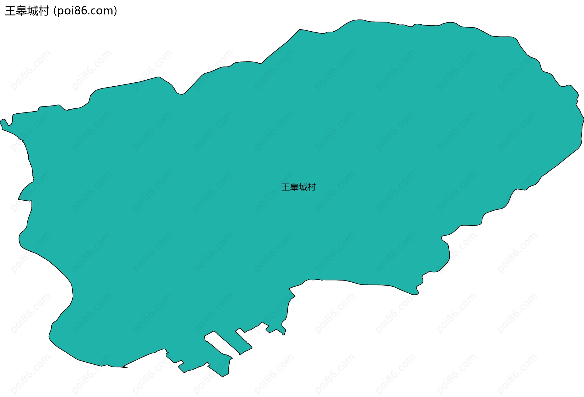 王皋城村边界地图