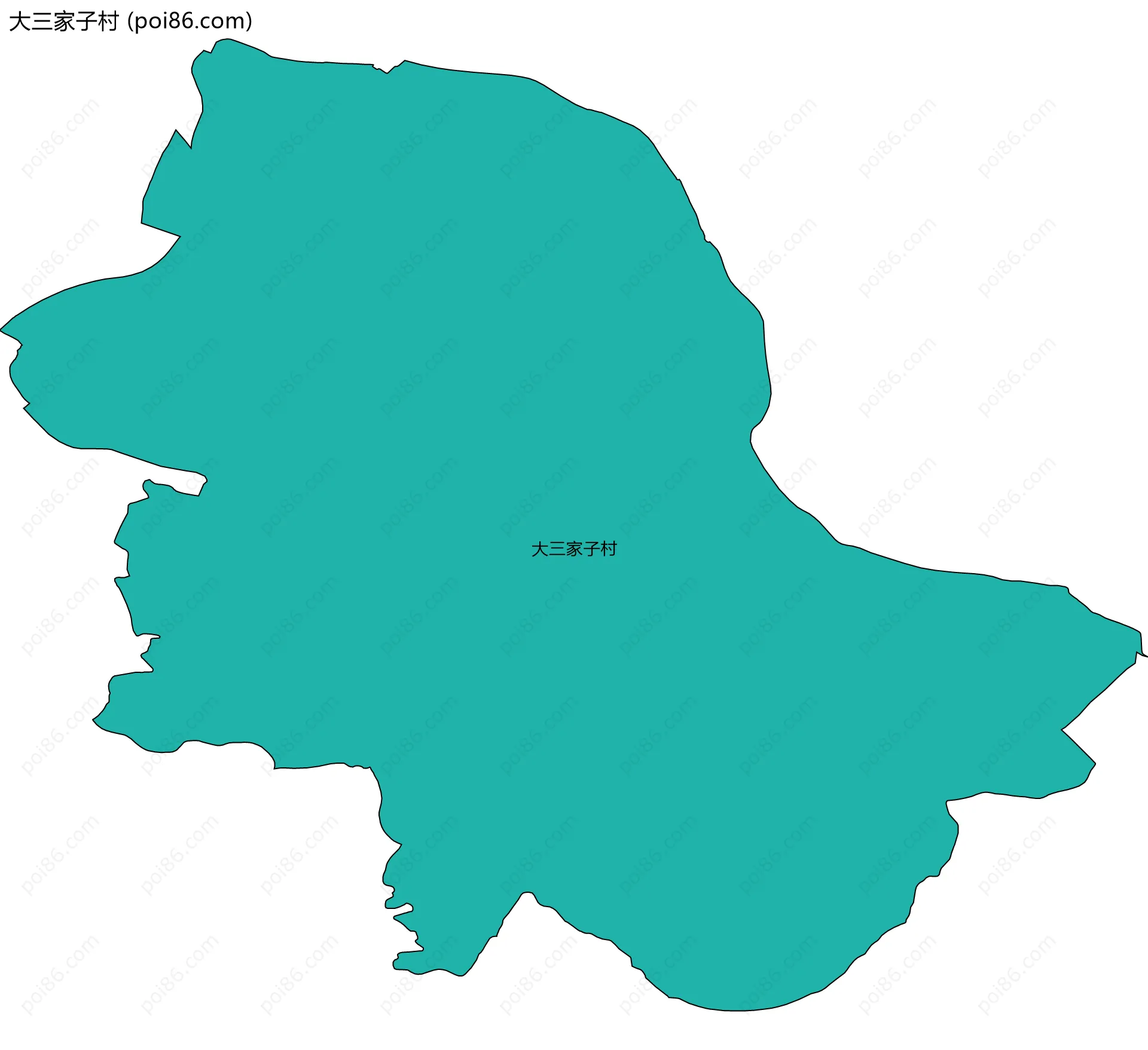 大三家子村边界地图