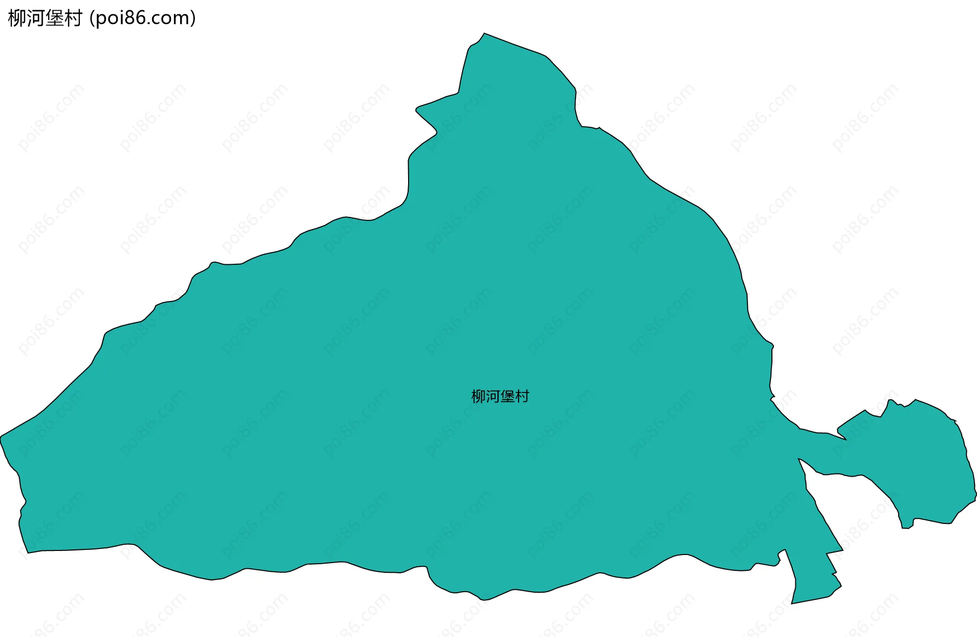 柳河堡村边界地图