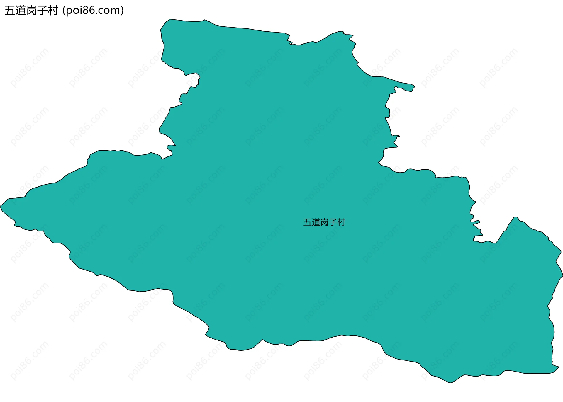 五道岗子村边界地图