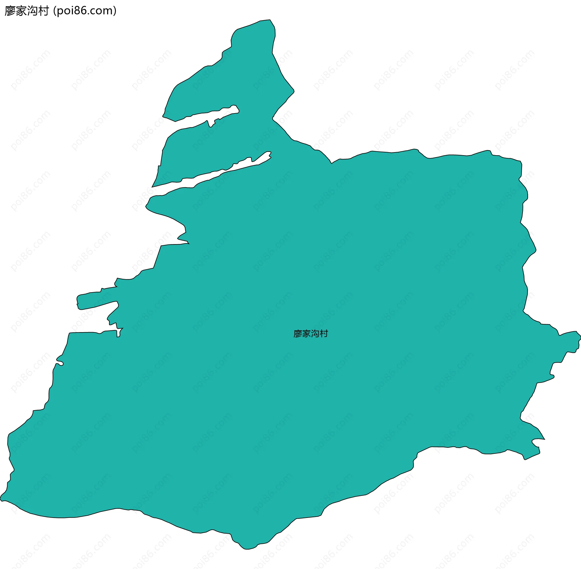 廖家沟村边界地图