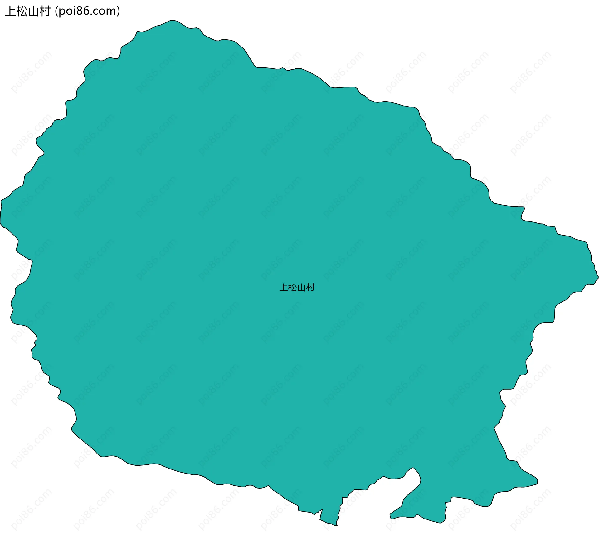 上松山村边界地图
