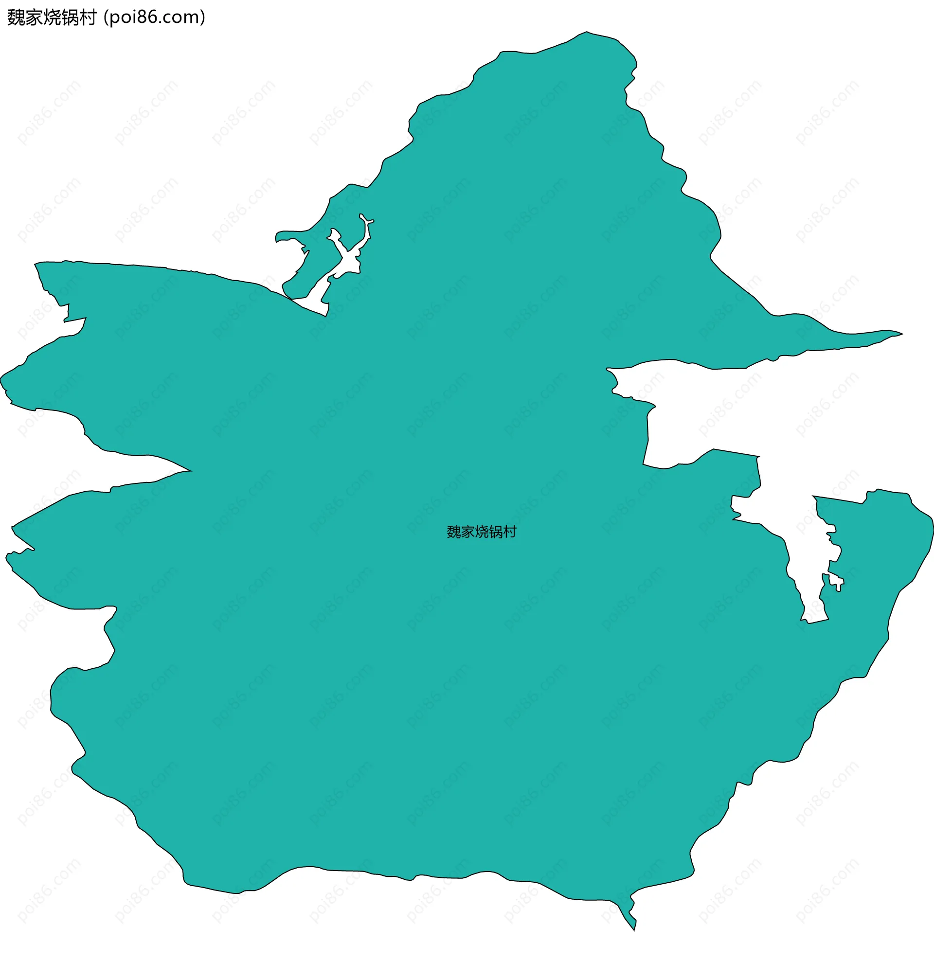 魏家烧锅村边界地图