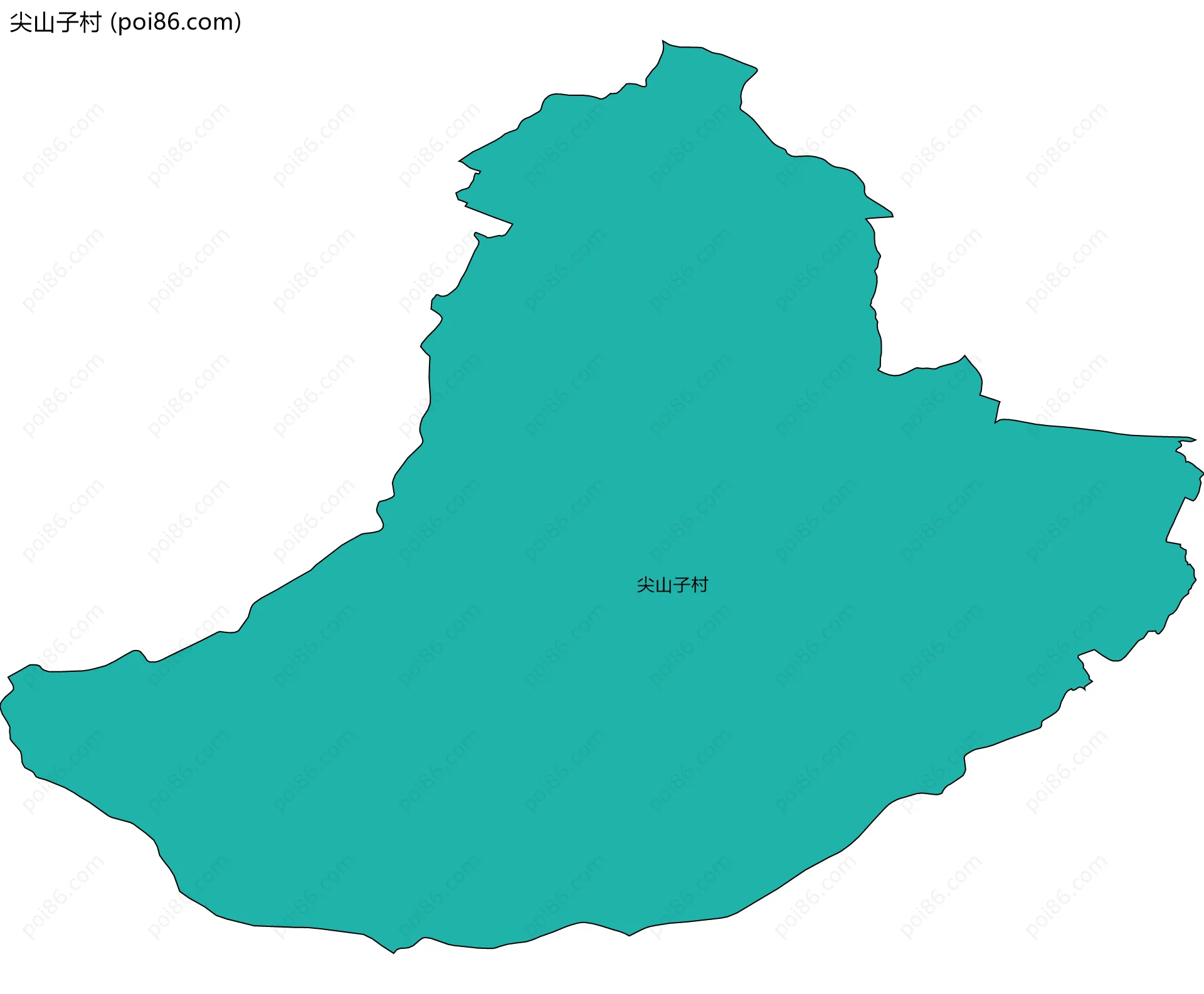 尖山子村边界地图