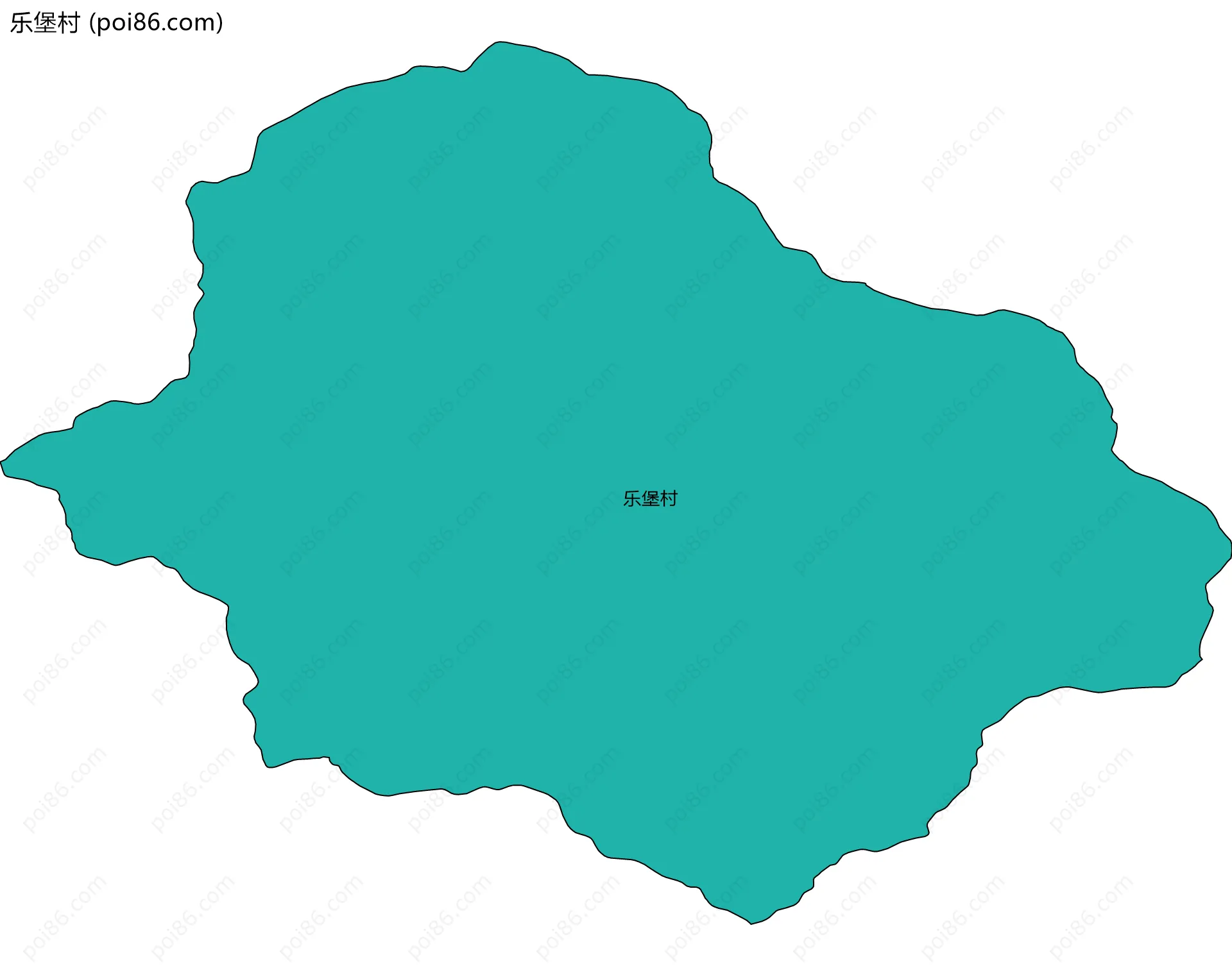 乐堡村边界地图