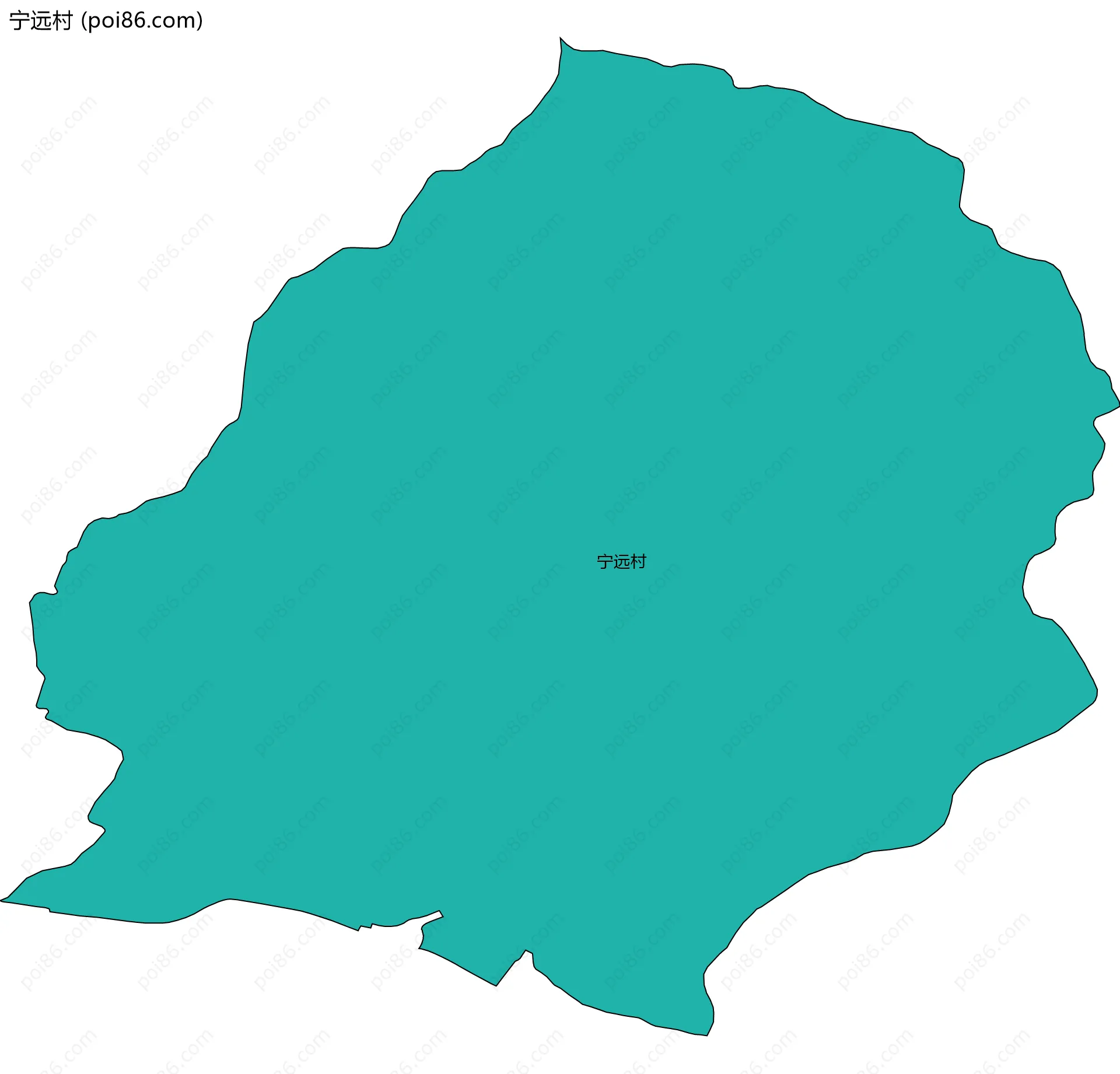 宁远村边界地图