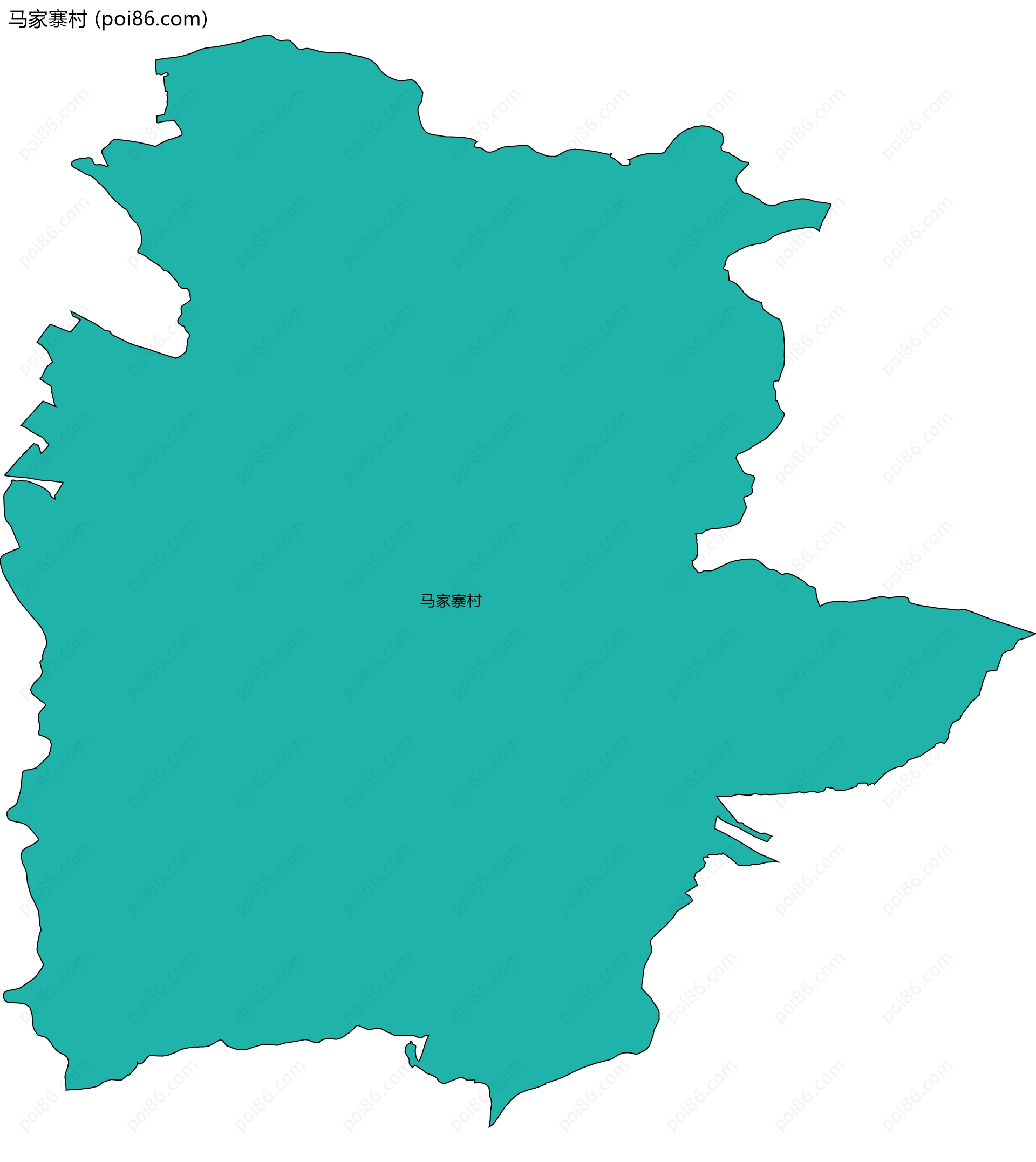 马家寨村边界地图