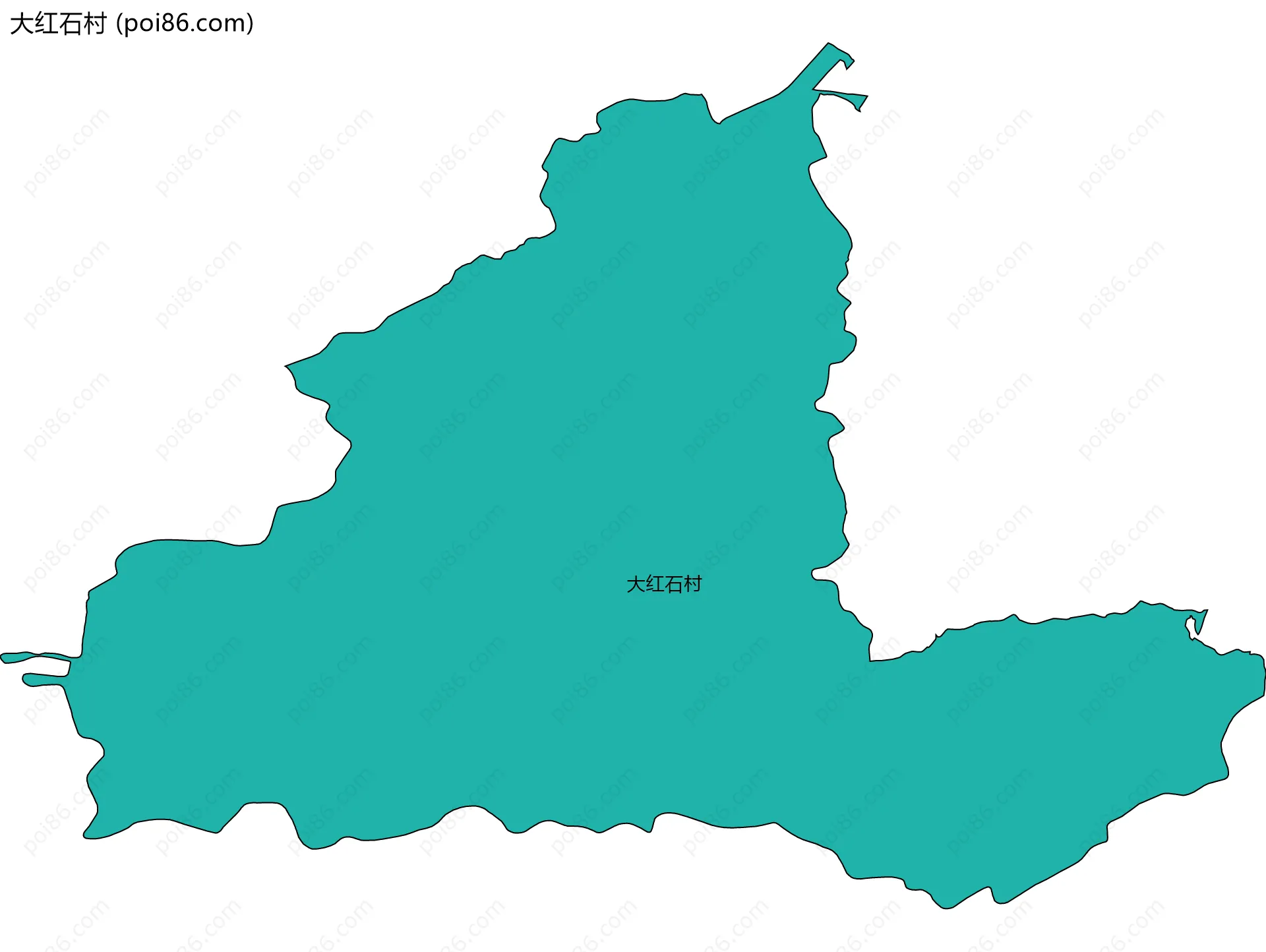 大红石村边界地图