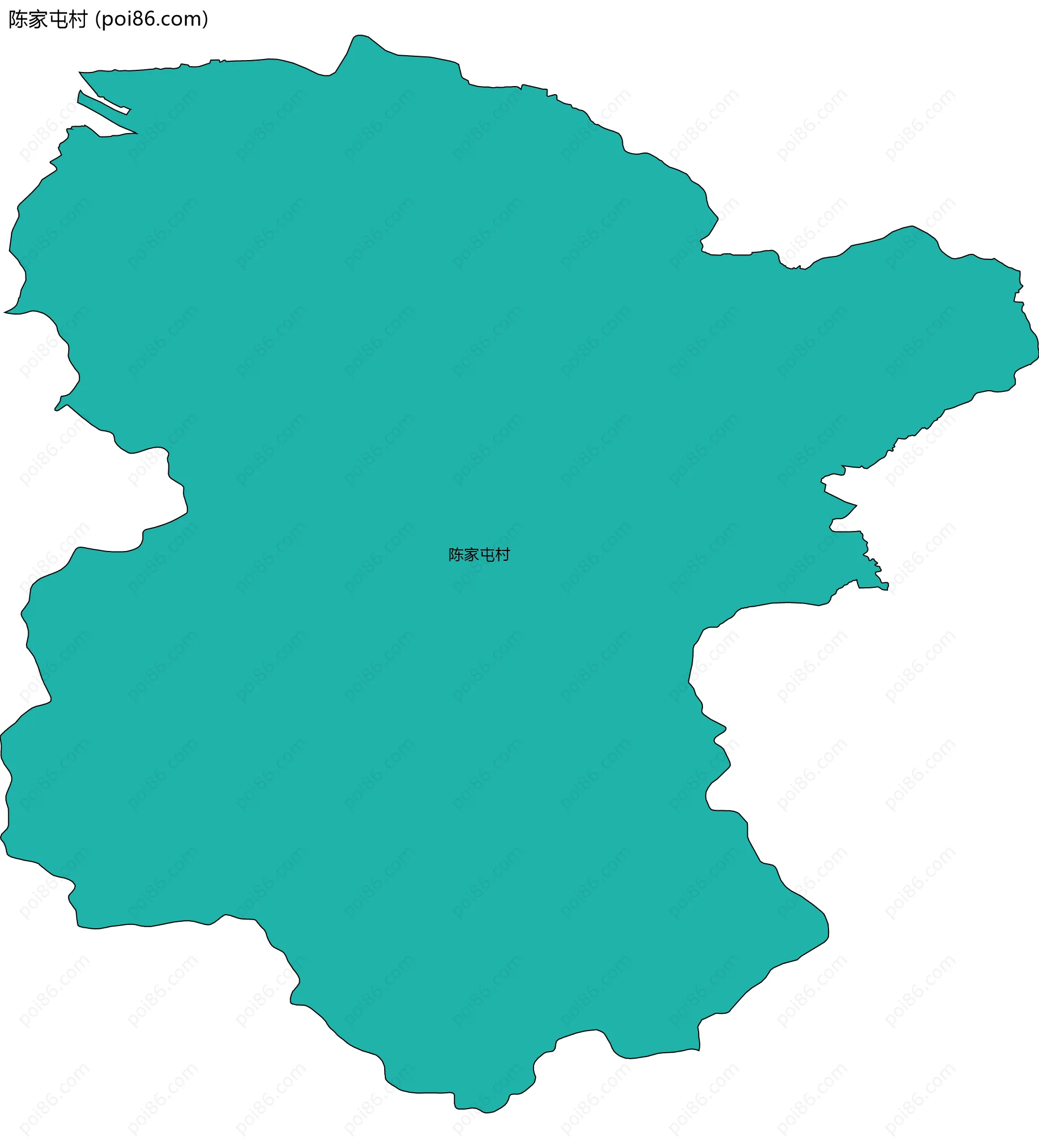 陈家屯村边界地图