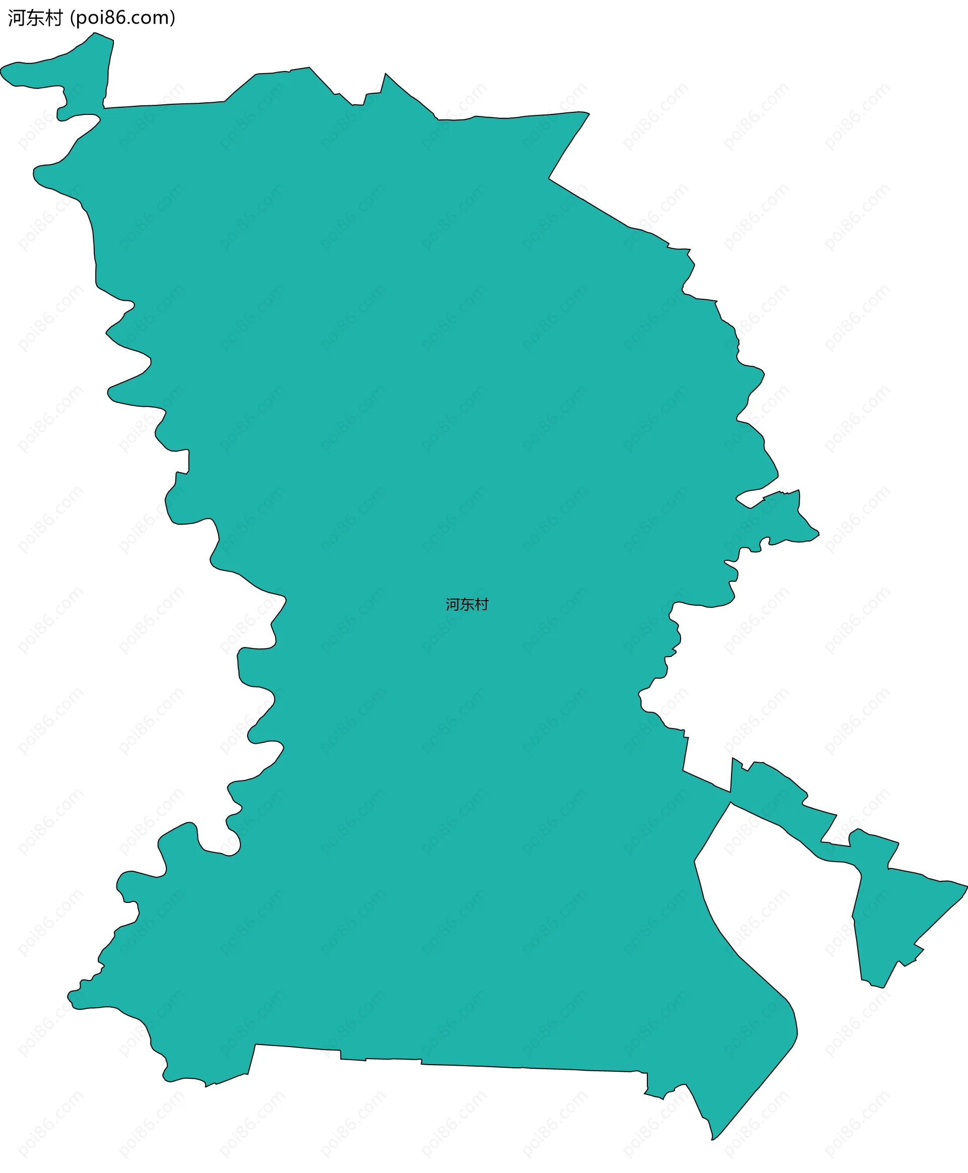 河东村边界地图