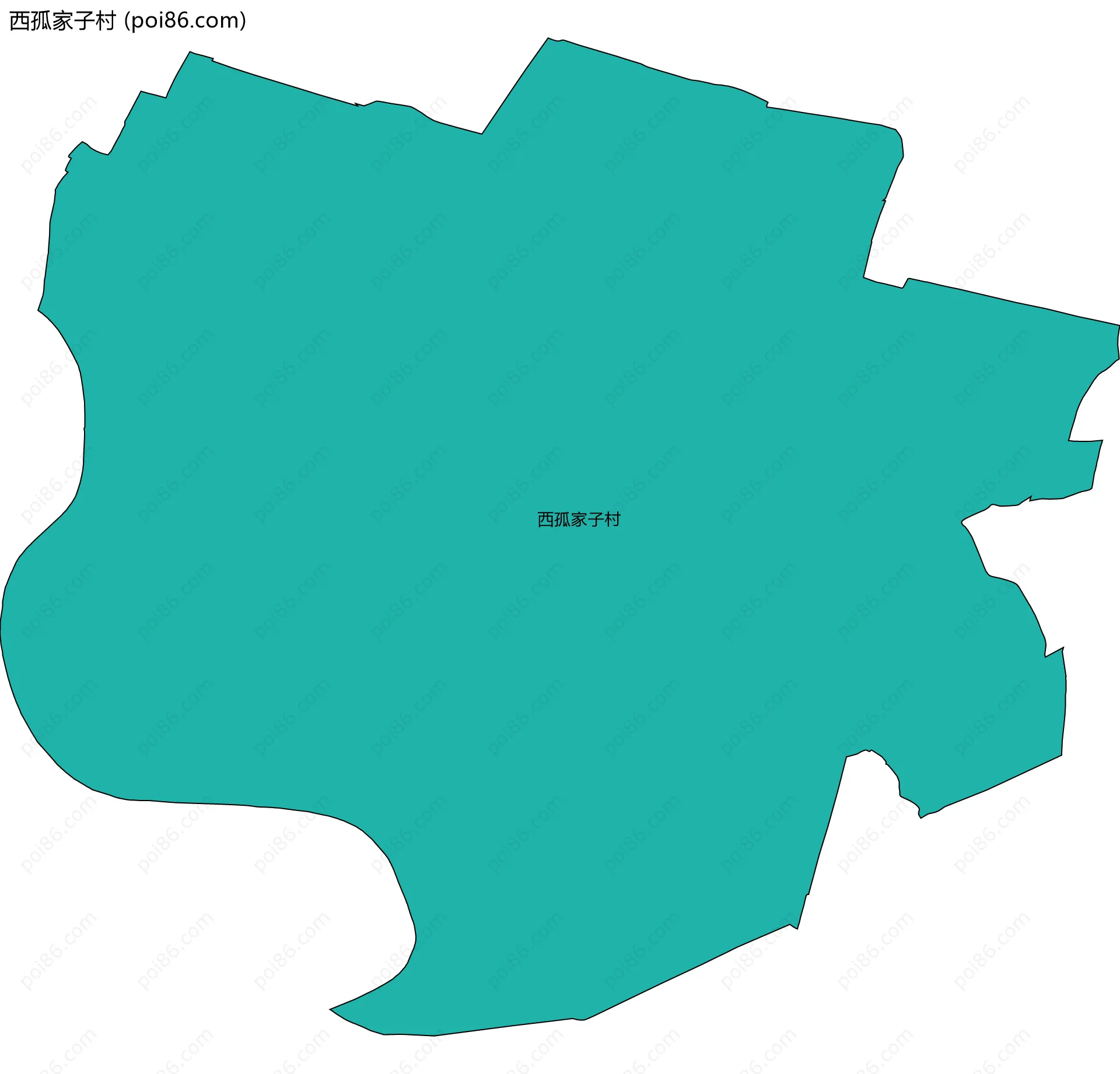 西孤家子村边界地图