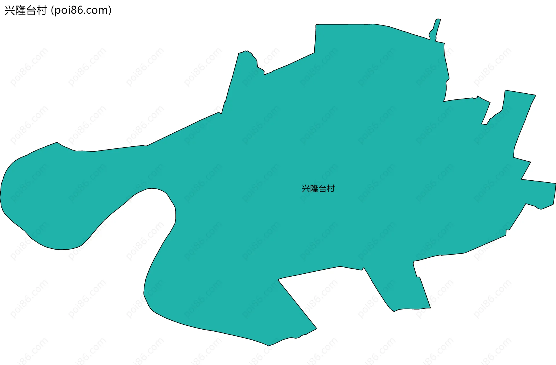 兴隆台村边界地图