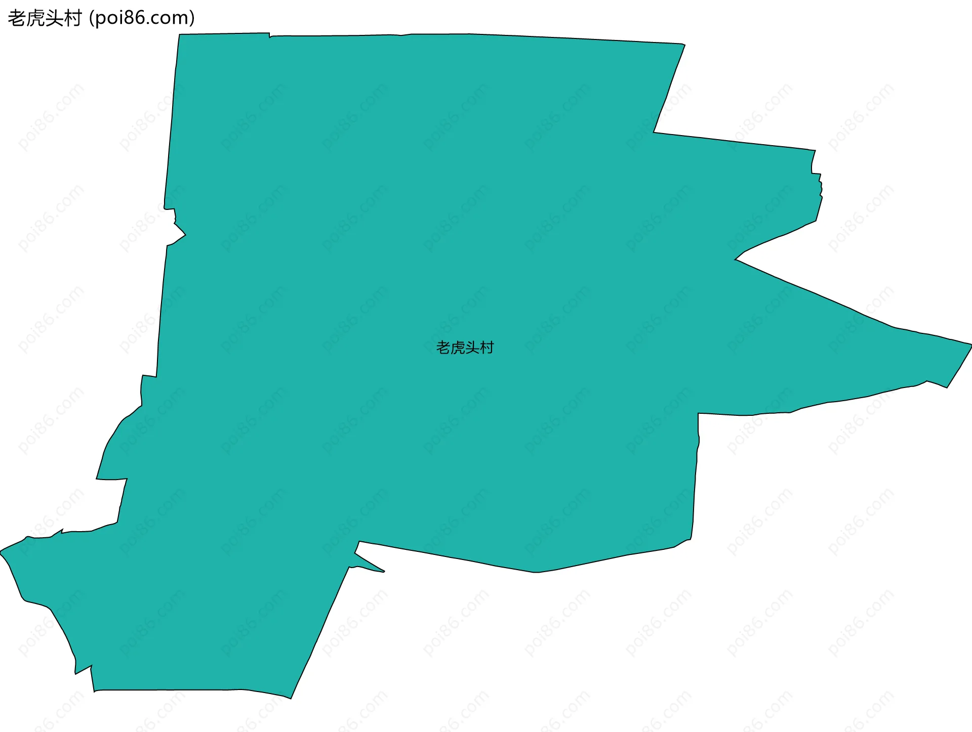 老虎头村边界地图
