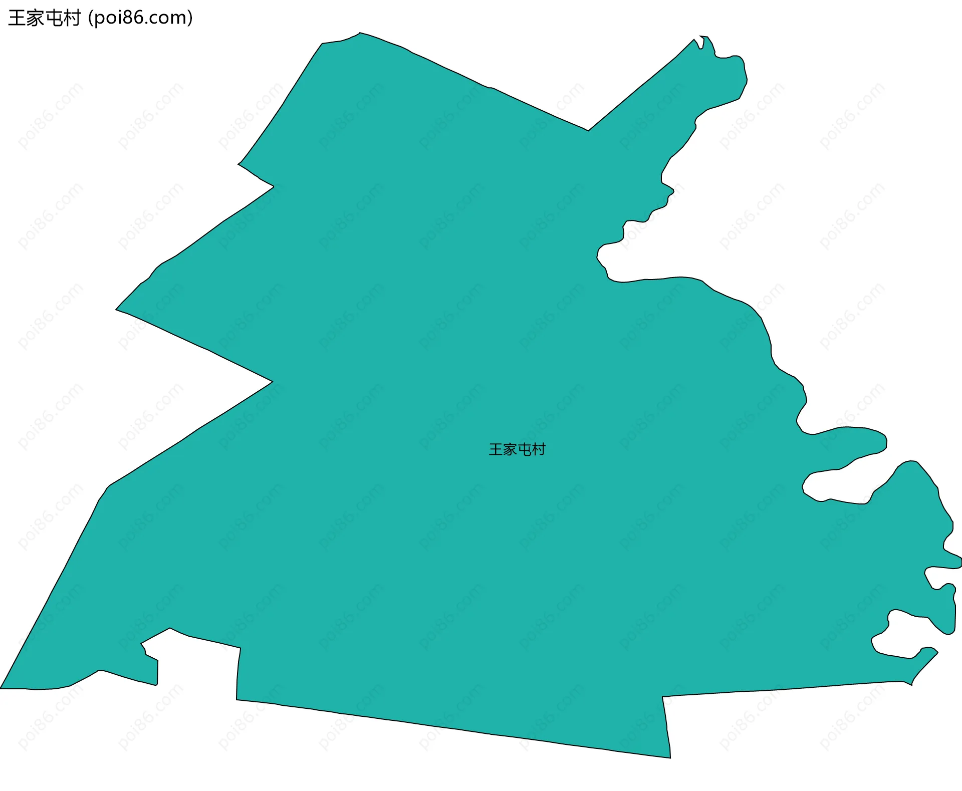 王家屯村边界地图