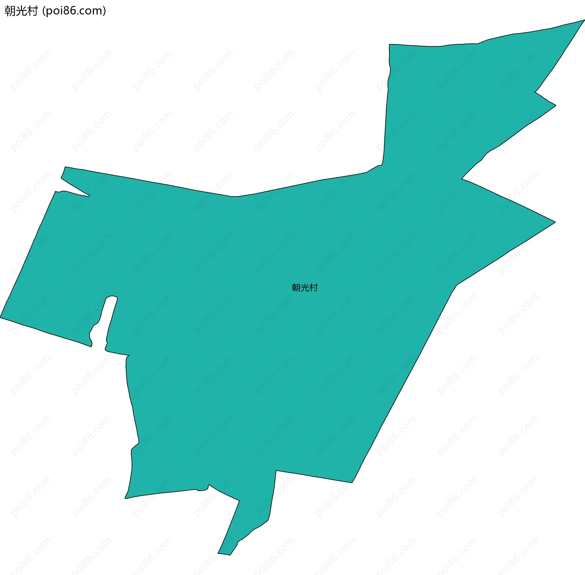 朝光村边界地图