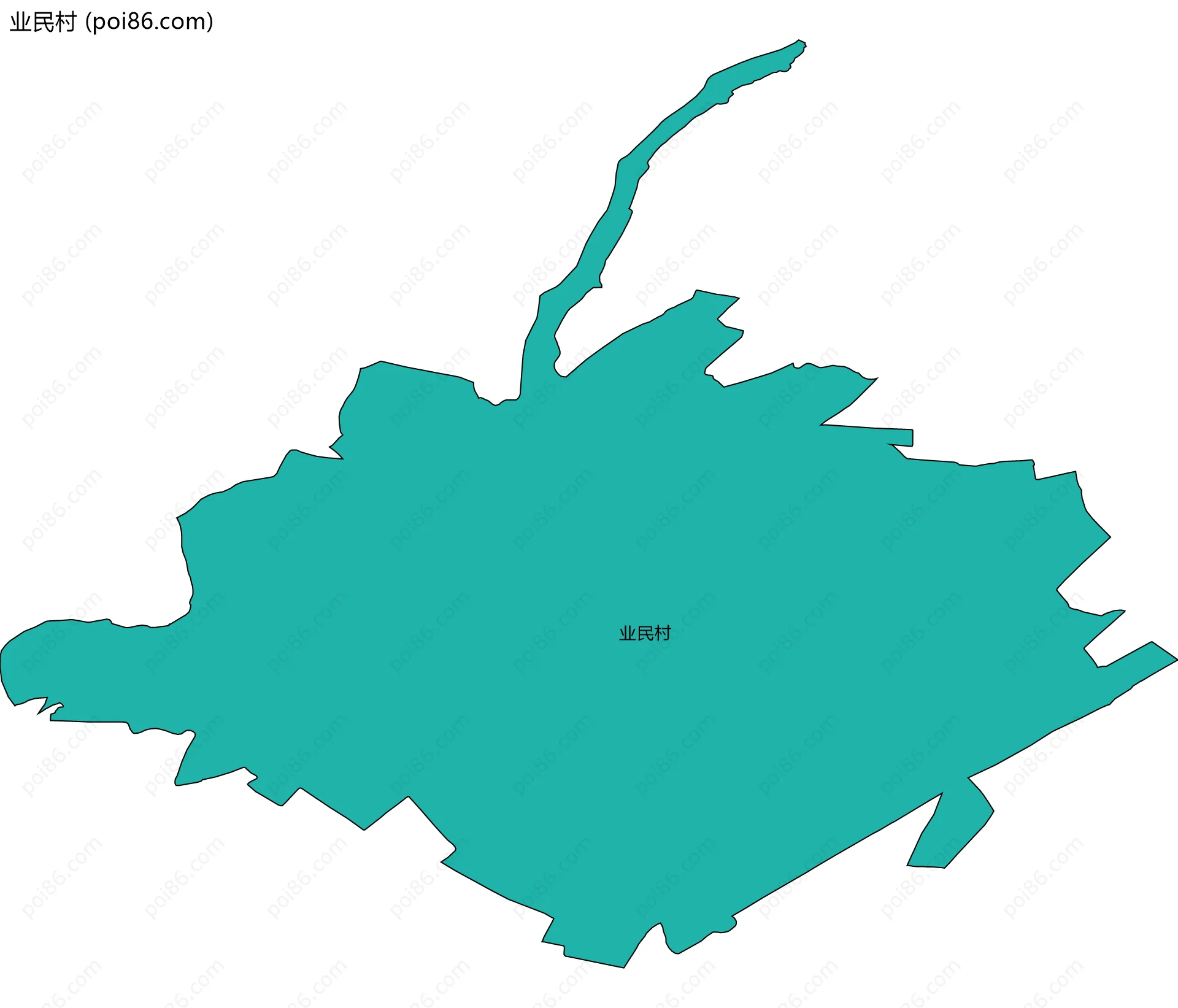 业民村边界地图