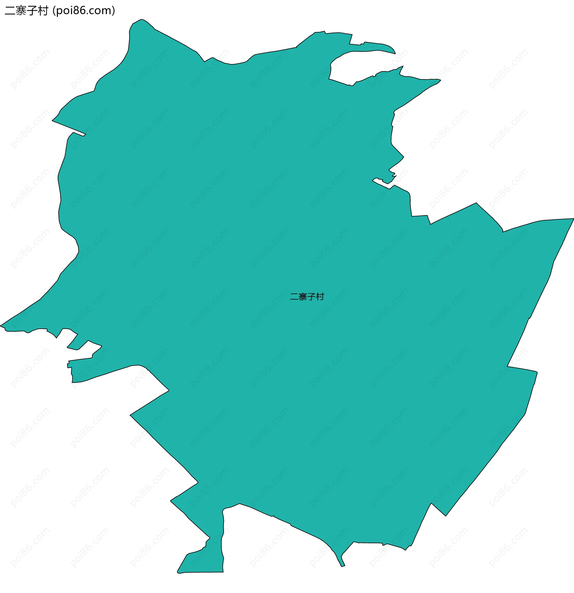 二寨子村边界地图