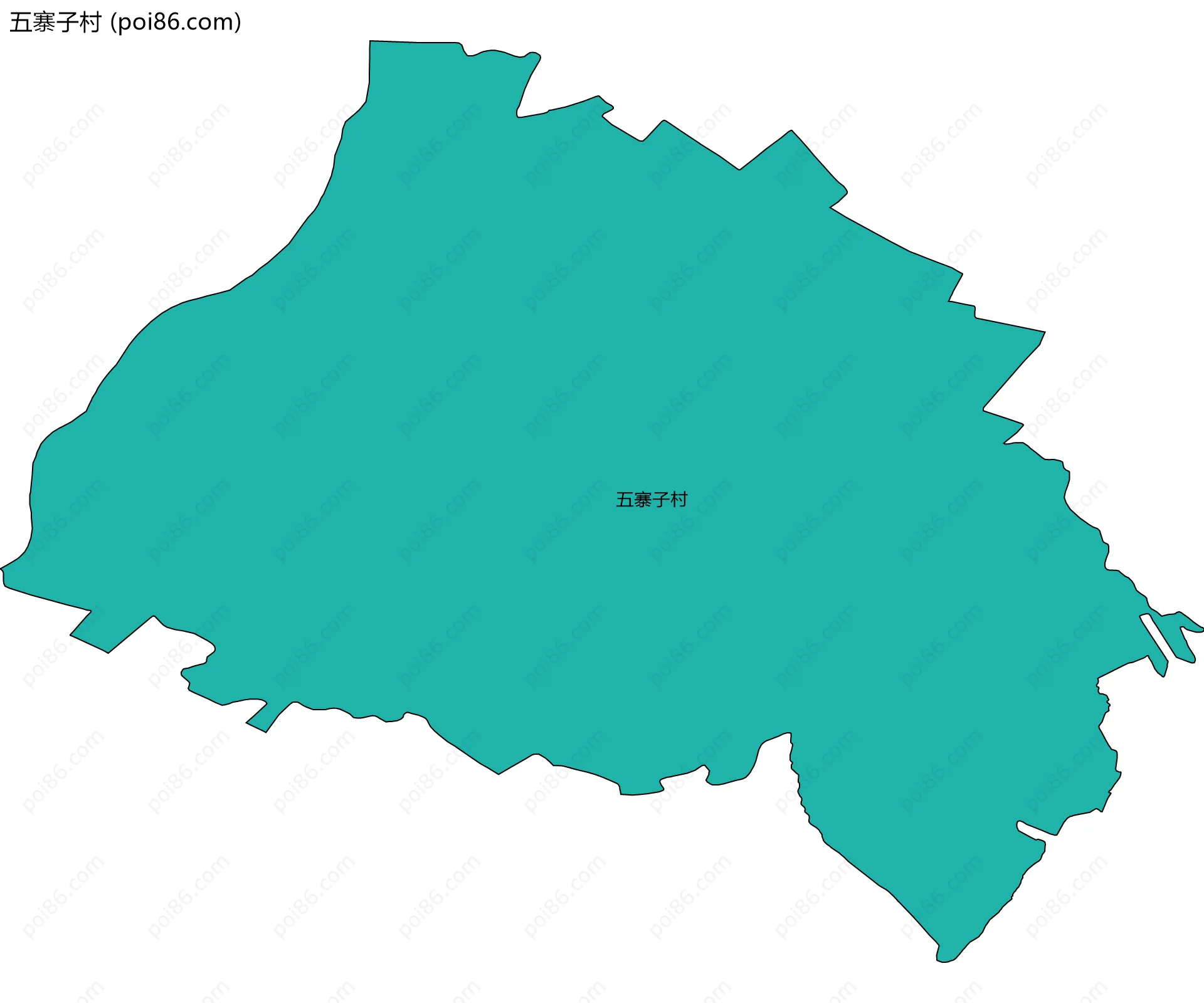 五寨子村边界地图