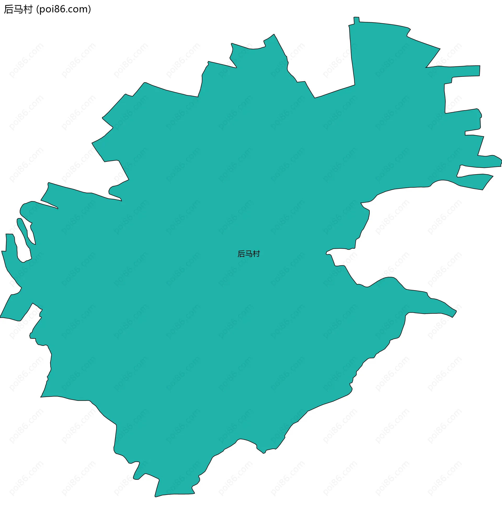 后马村边界地图
