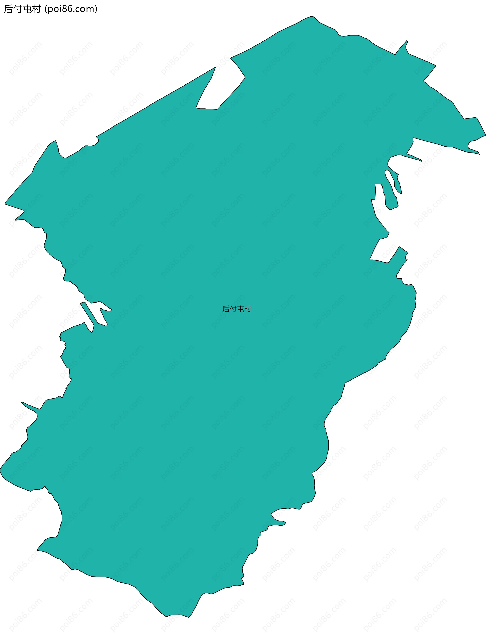 后付屯村边界地图