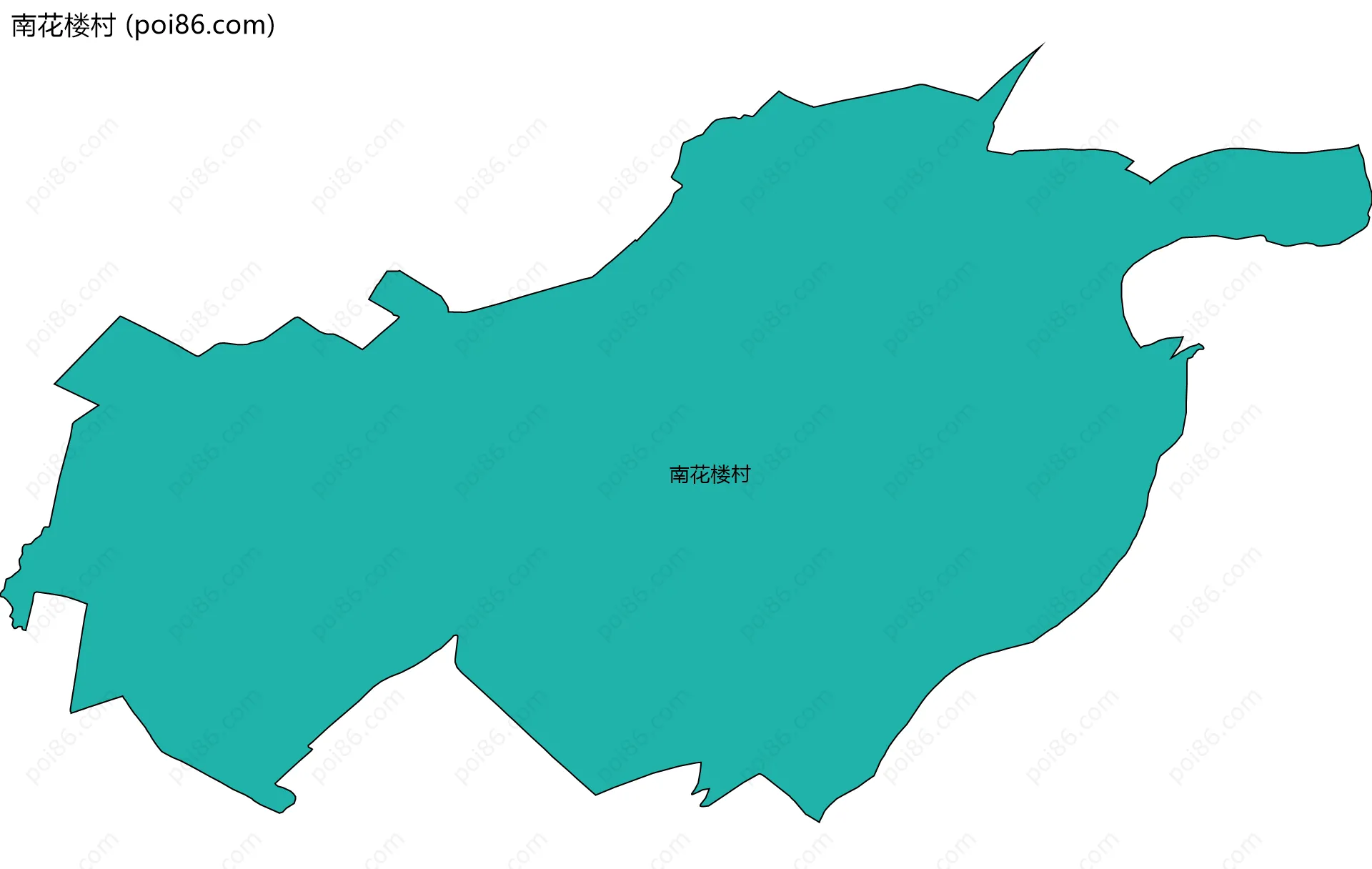 南花楼村边界地图