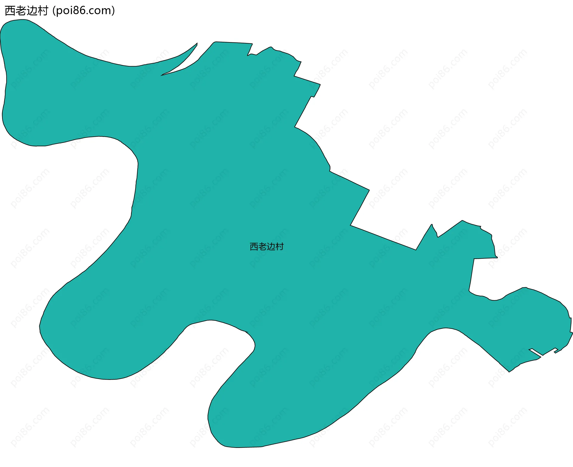 西老边村边界地图