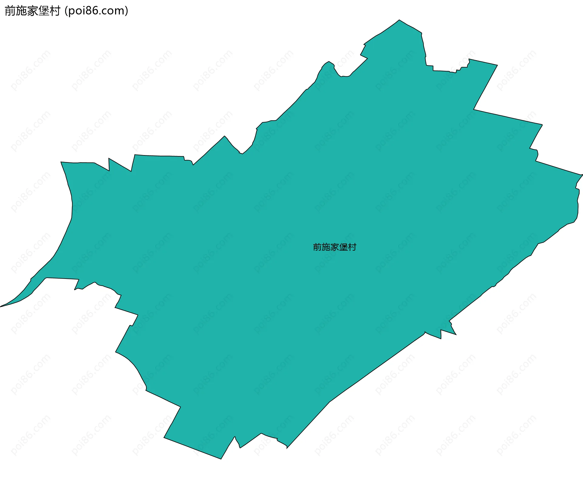 前施家堡村边界地图