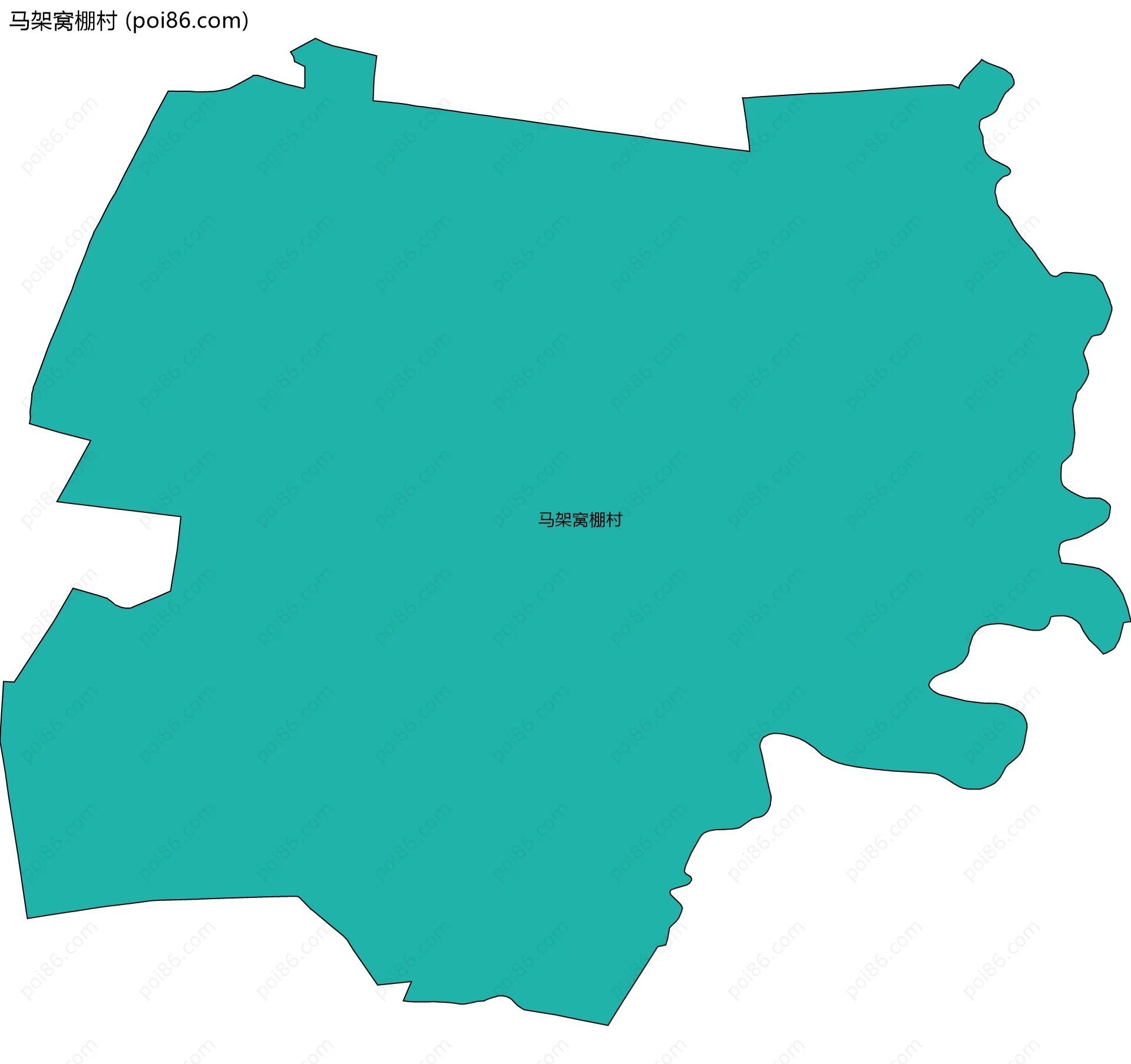 马架窝棚村边界地图