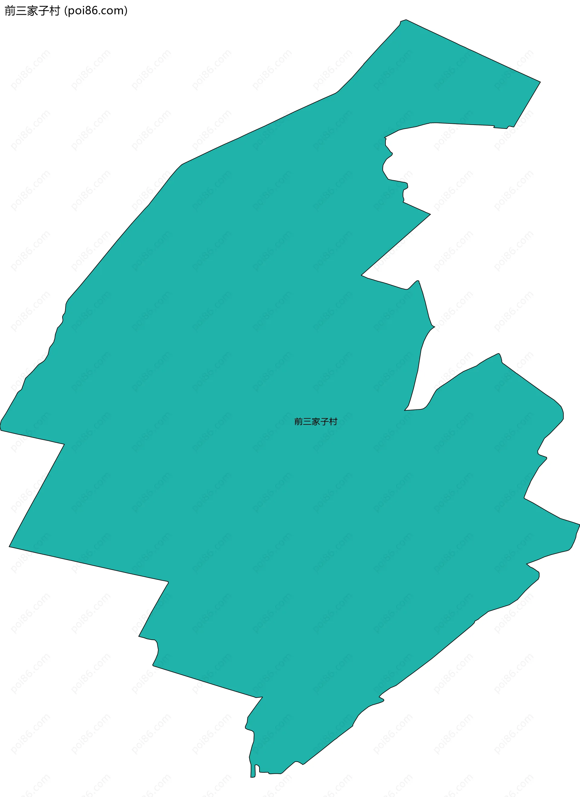 前三家子村边界地图